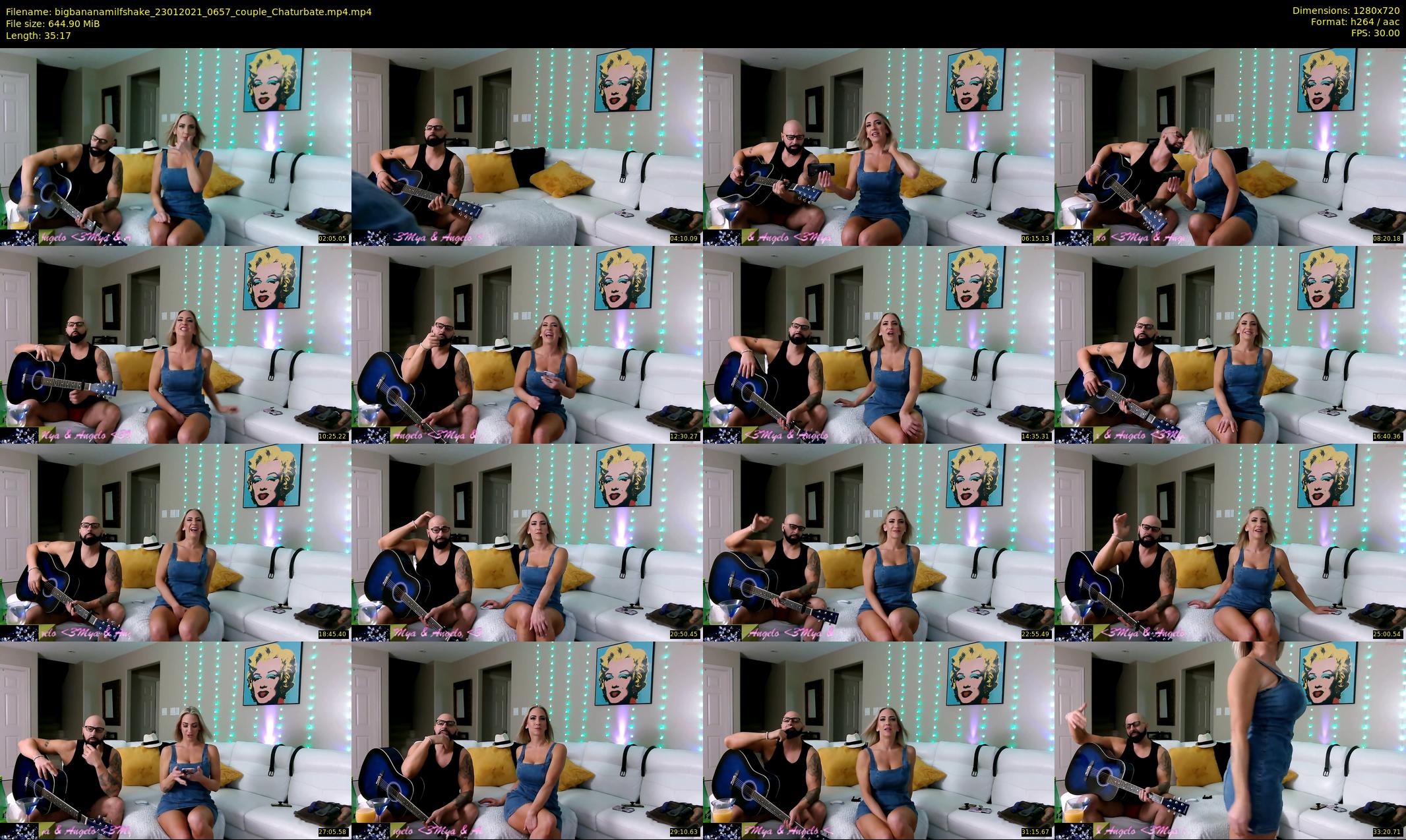 bigbananamilfshake — 36 minute Chaturbate couple cam show recording, 720p, Jan 23, 2021