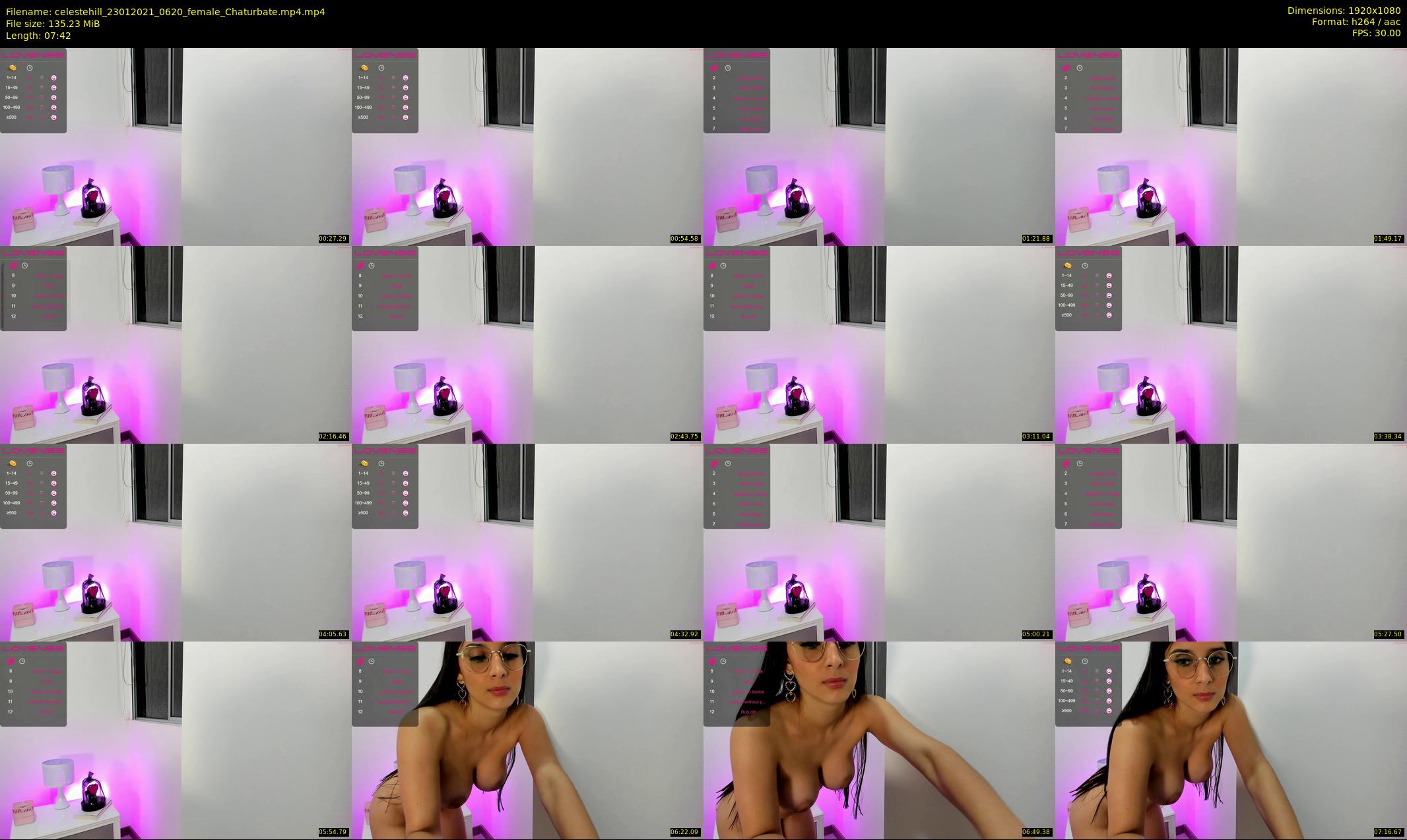celestehill — 8 minute Chaturbate female cam show recording, 1080p, Jan 23, 2021