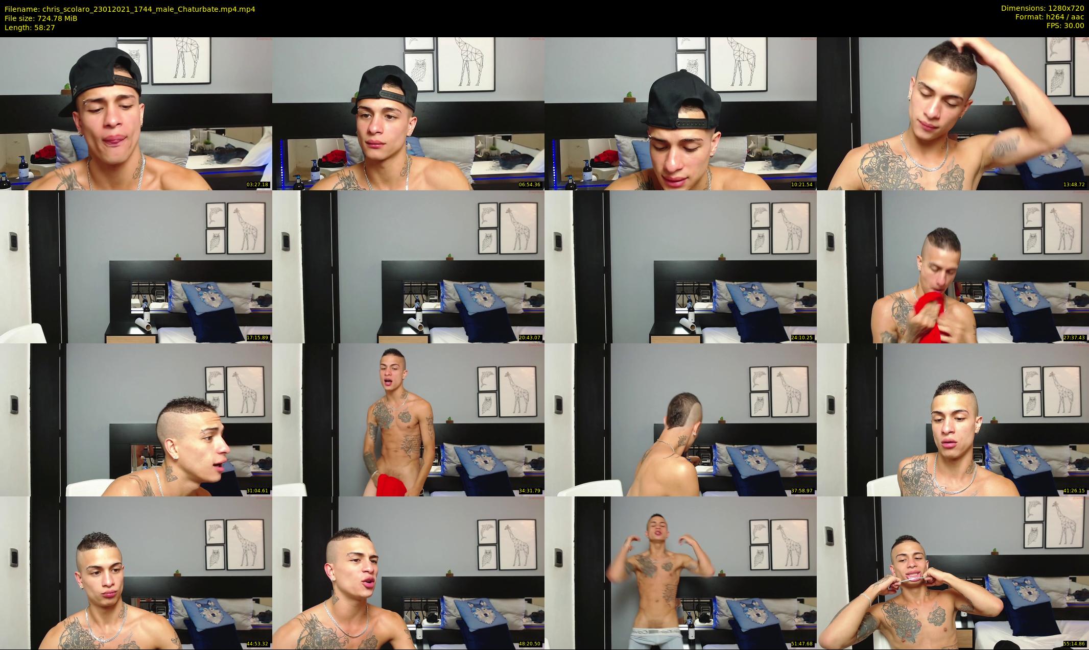 chris_scolaro — 59 minute Chaturbate male cam show recording, 720p, Jan 23, 2021