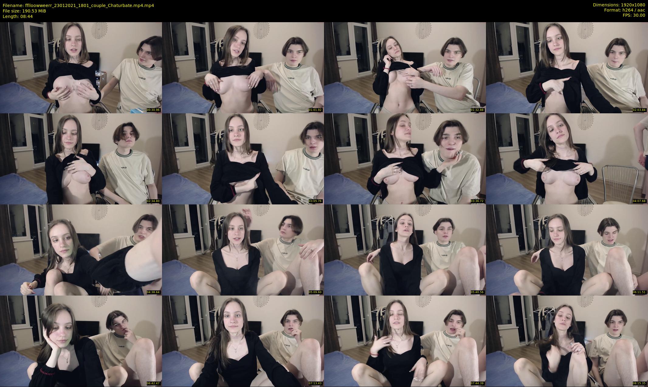 fflloowweerr — 9 minute Chaturbate couple cam show recording, 1080p, Jan 23, 2021