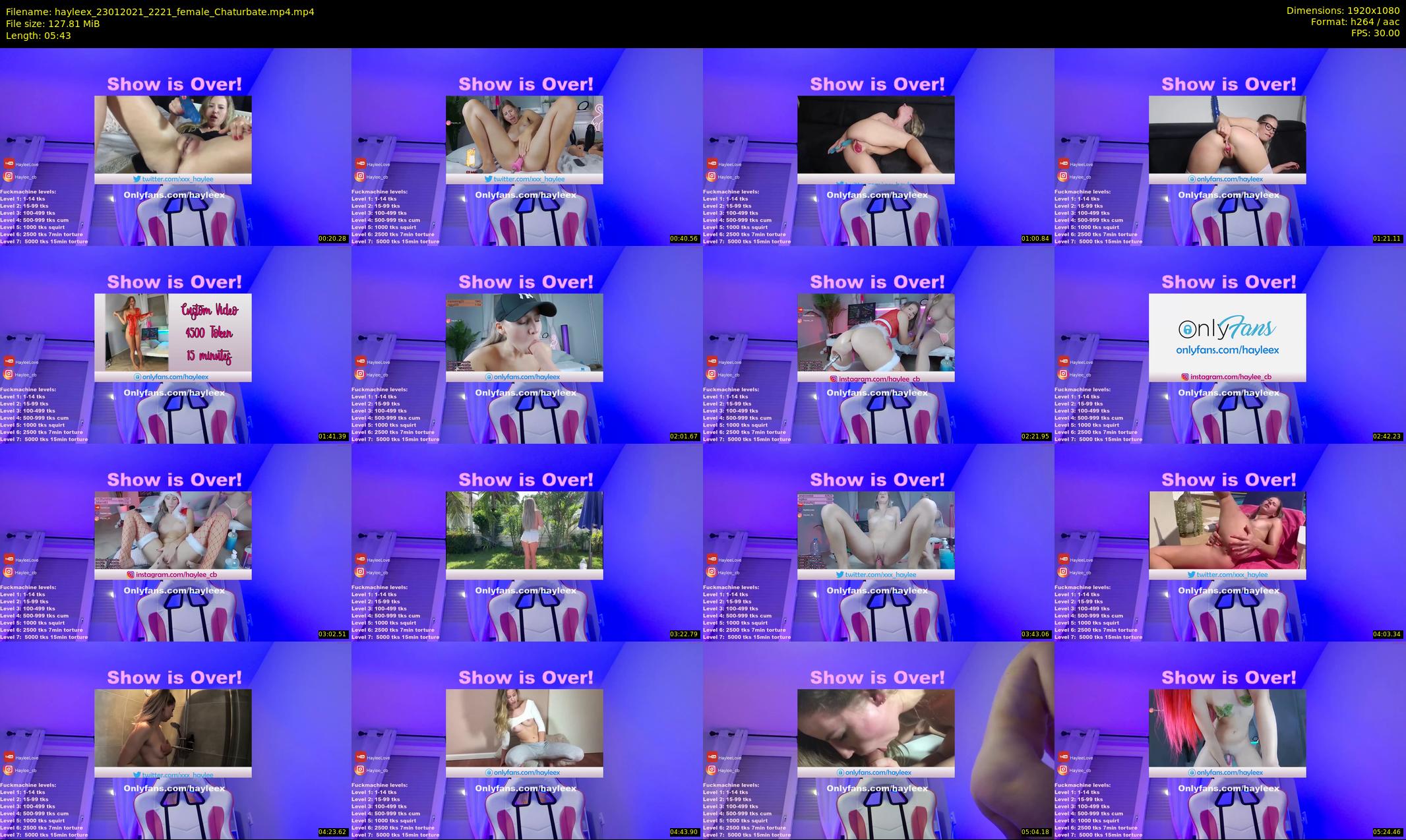 hayleex — 6 minute Chaturbate female cam show recording, 1080p, Jan 23, 2021