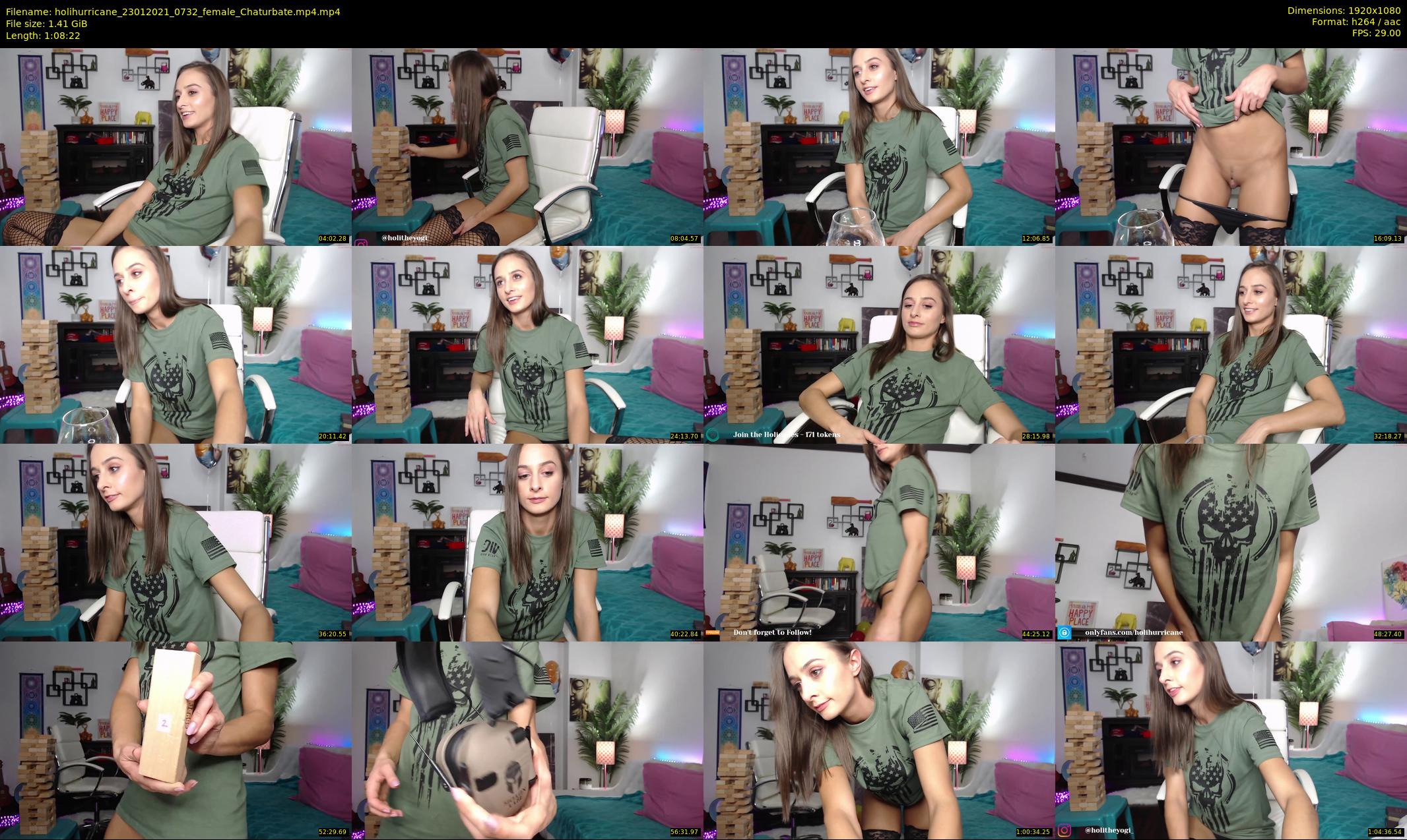 holihurricane — 69 minute Chaturbate female cam show recording, 1080p, Jan 23, 2021