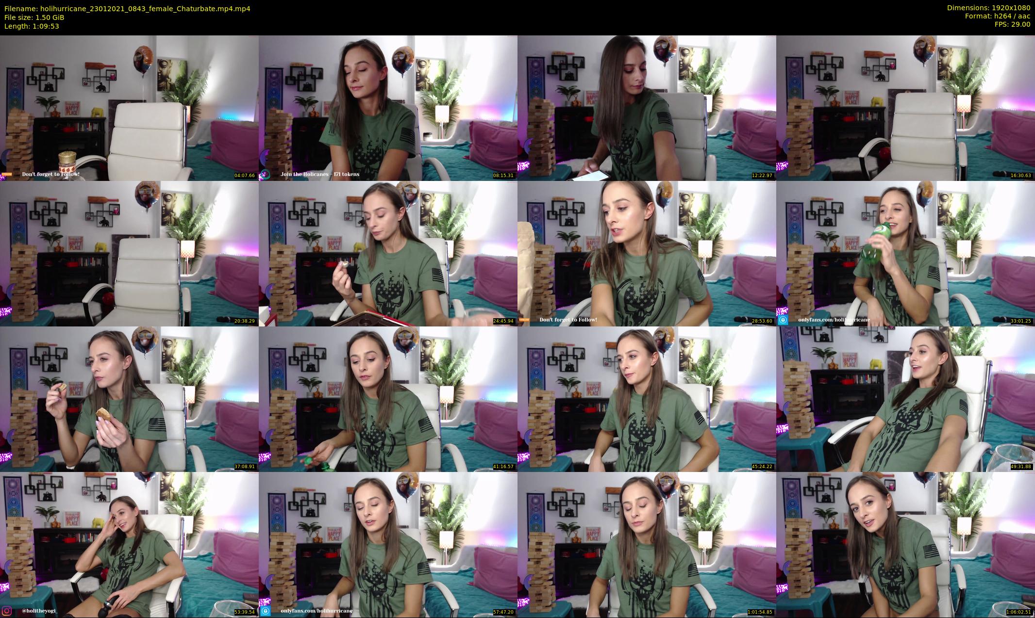 holihurricane — 70 minute Chaturbate female cam show recording, 1080p, Jan 23, 2021