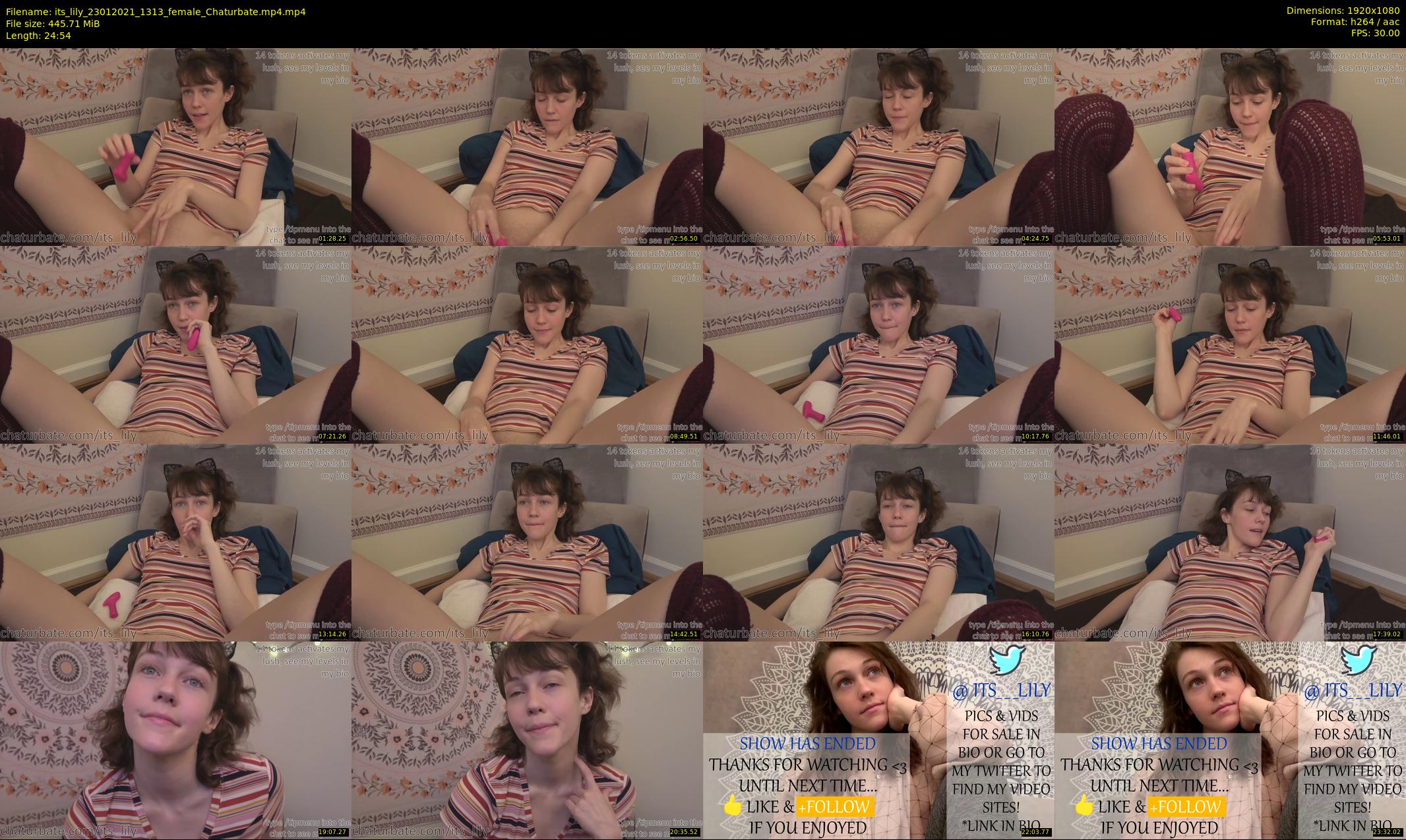 its_lily — 25 minute Chaturbate female cam show recording, 1080p, Jan 23, 2021