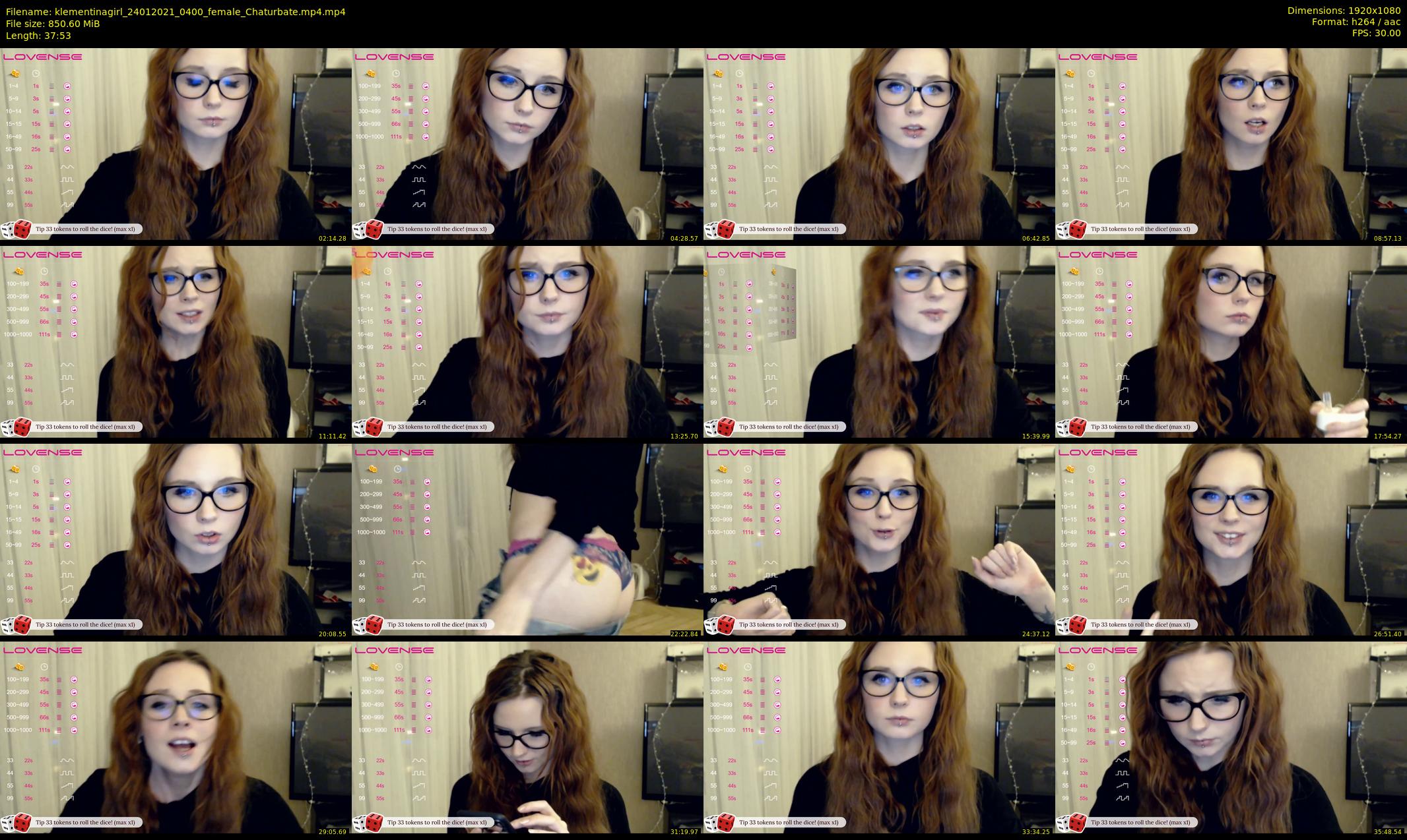 klementinagirl — 38 minute Chaturbate female cam show recording, 1080p, Jan 24, 2021