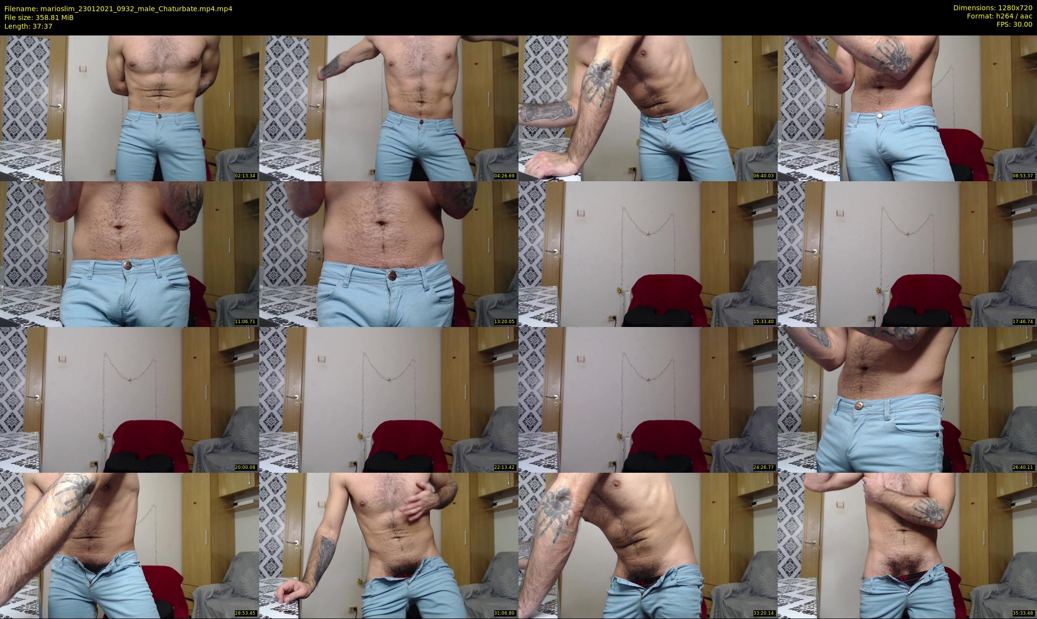 marioslim — 38 minute Chaturbate male cam show recording, 720p, Jan 23, 2021