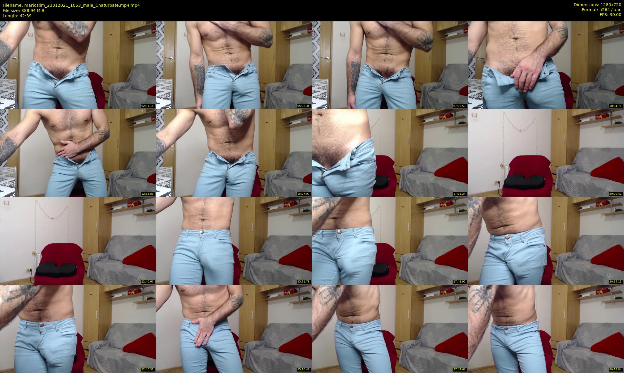 marioslim — 43 minute Chaturbate male cam show recording, 720p, Jan 23, 2021
