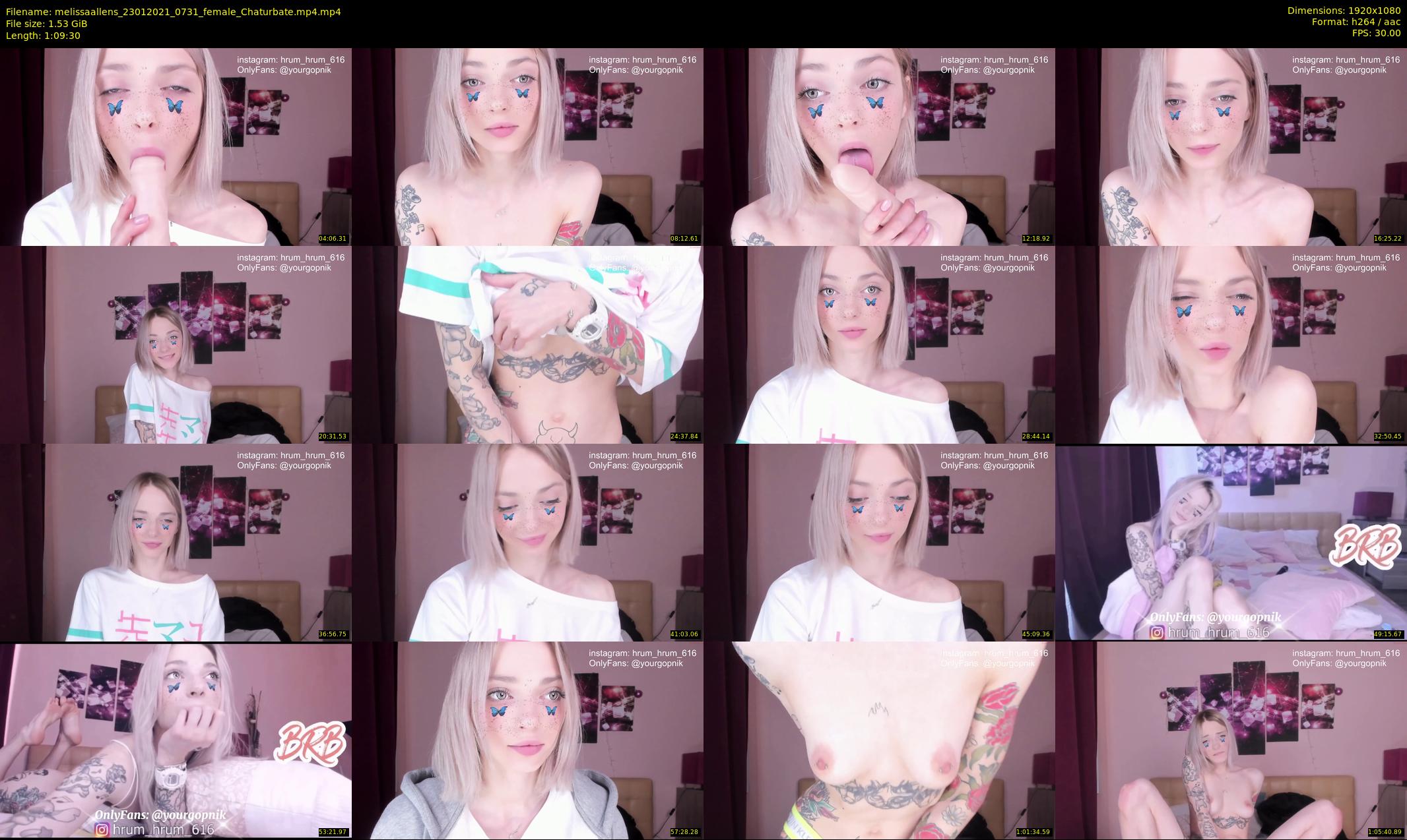 melissaallens — 70 minute Chaturbate female cam show recording, 1080p, Jan 23, 2021