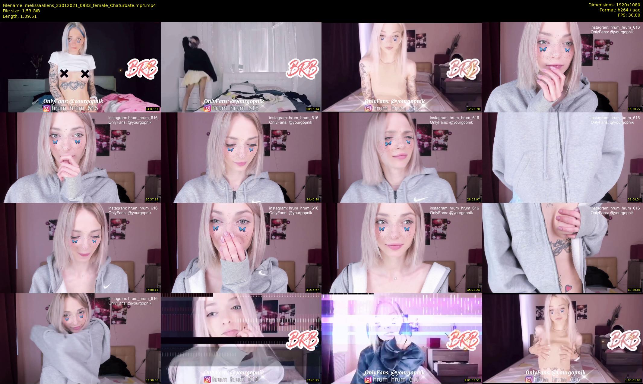 melissaallens — 70 minute Chaturbate female cam show recording, 1080p, Jan 23, 2021