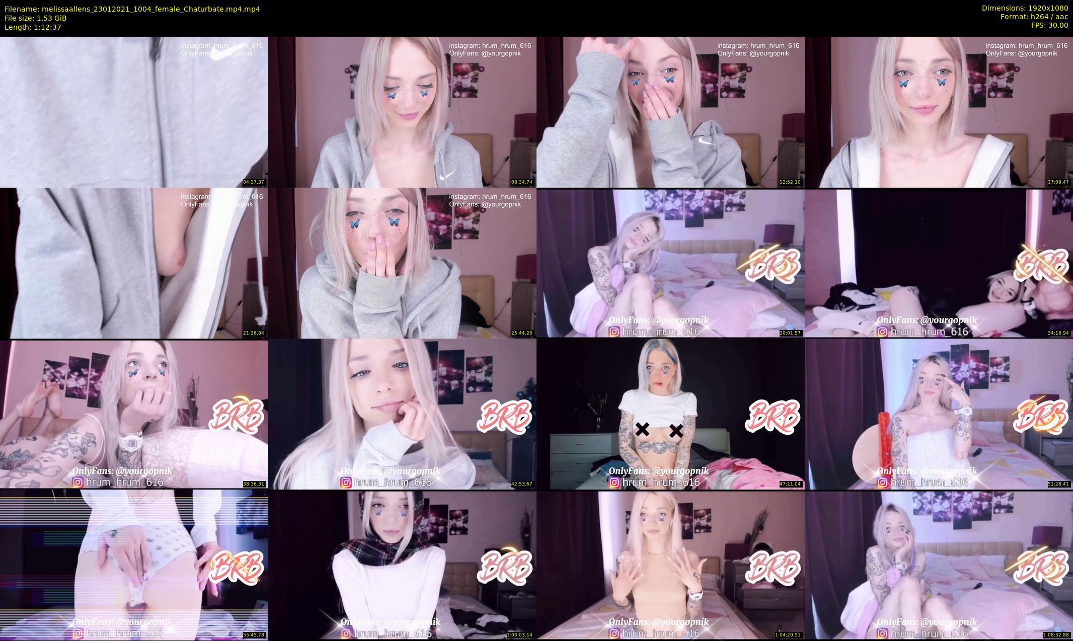 melissaallens — 73 minute Chaturbate female cam show recording, 1080p, Jan 23, 2021