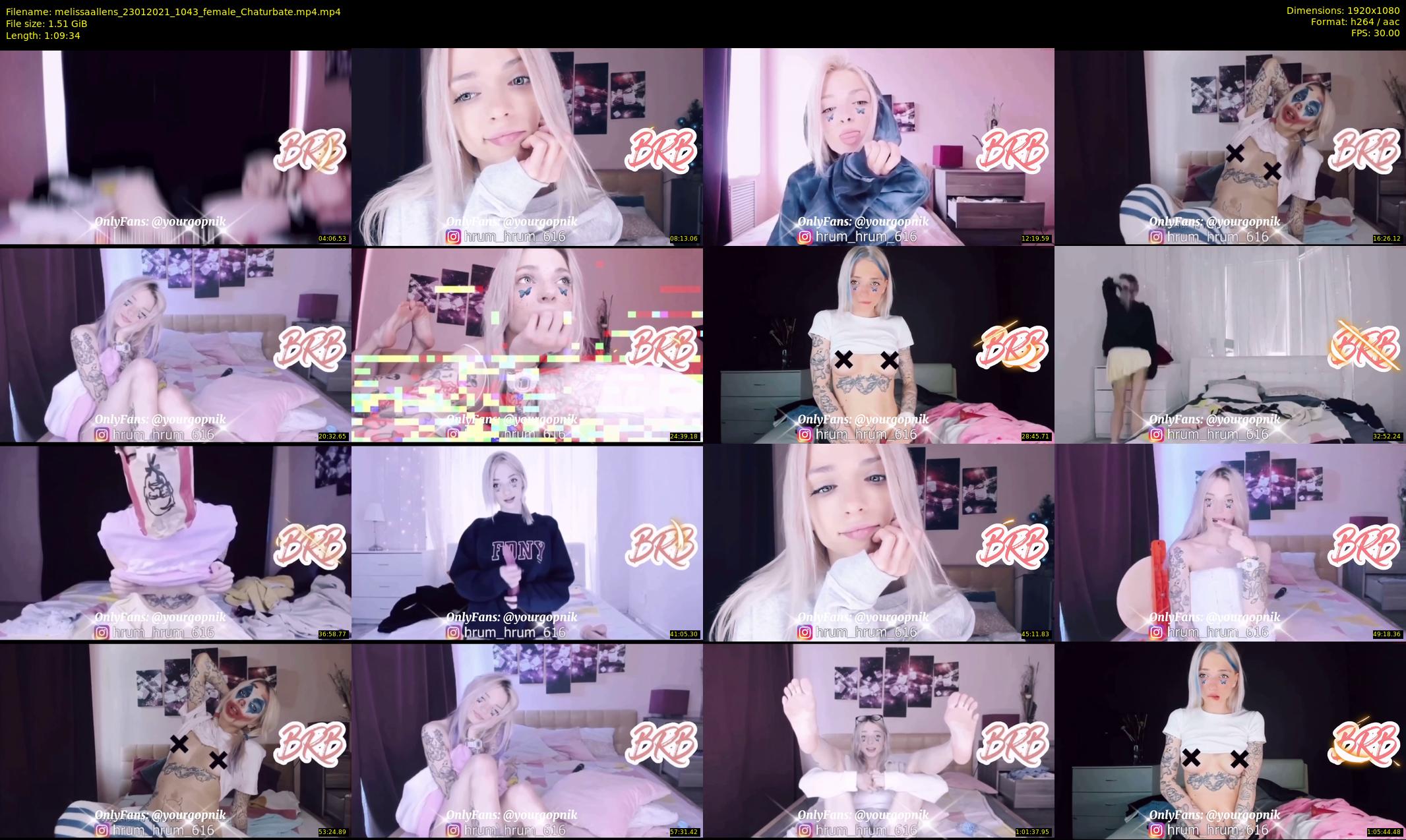 melissaallens — 70 minute Chaturbate female cam show recording, 1080p, Jan 23, 2021