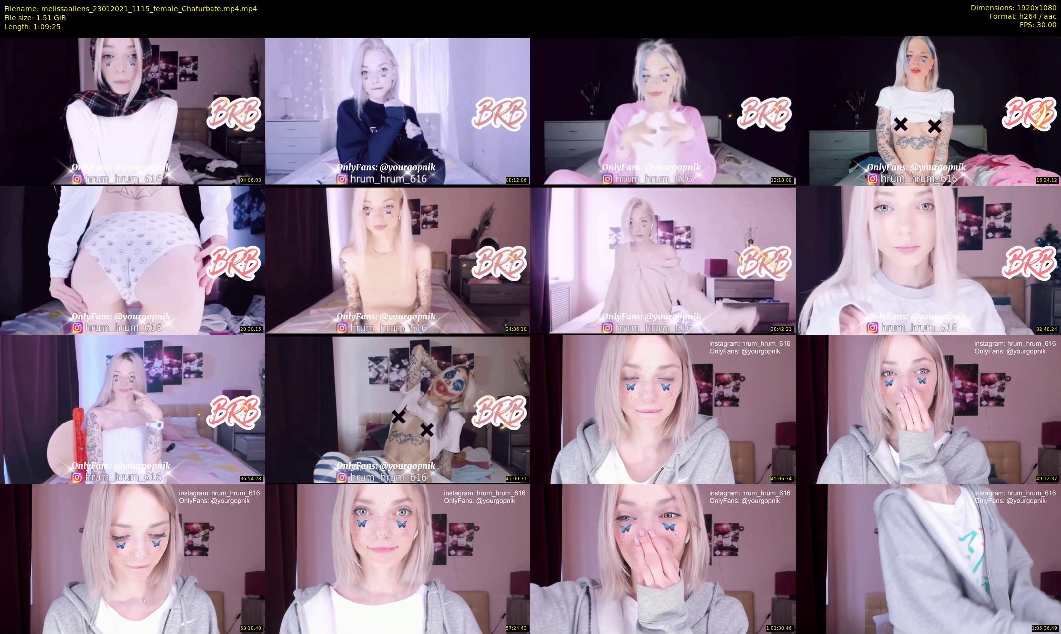 melissaallens — 70 minute Chaturbate female cam show recording, 1080p, Jan 23, 2021