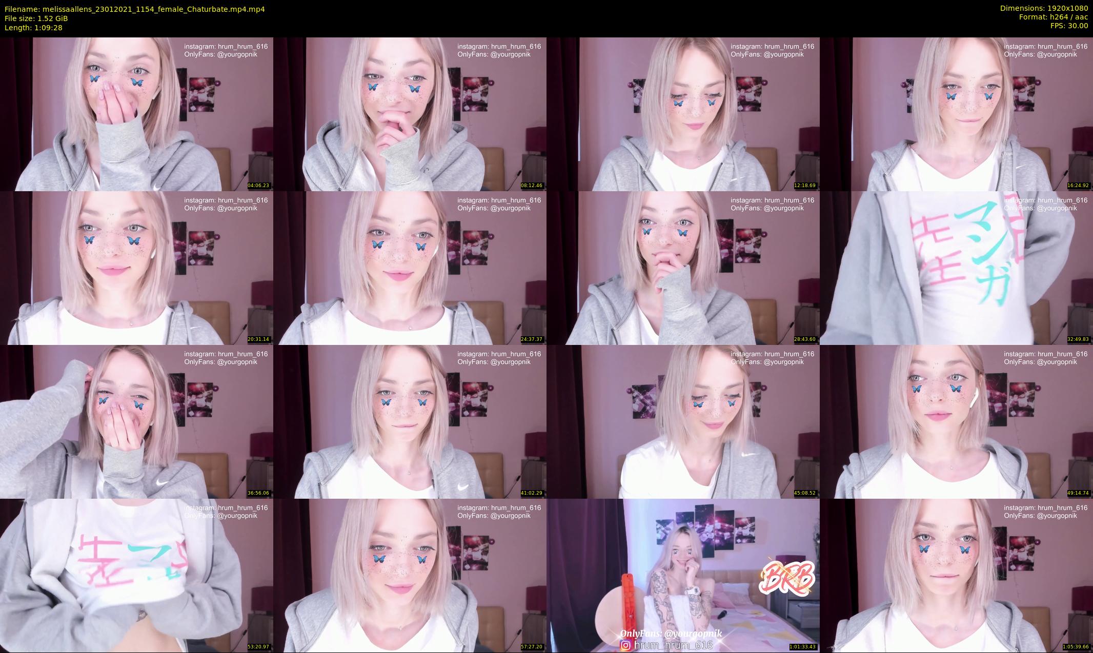 melissaallens — 70 minute Chaturbate female cam show recording, 1080p, Jan 23, 2021