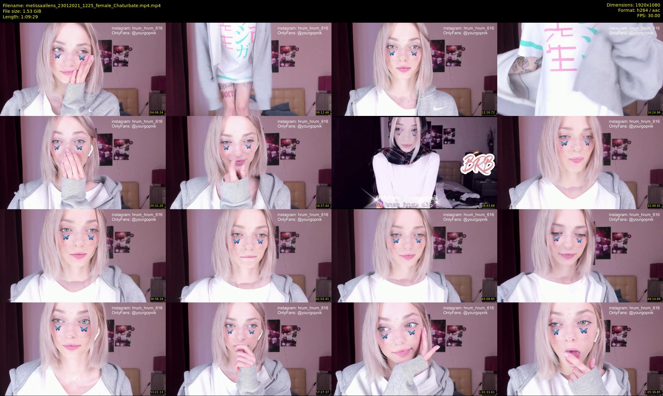 melissaallens — 70 minute Chaturbate female cam show recording, 1080p, Jan 23, 2021