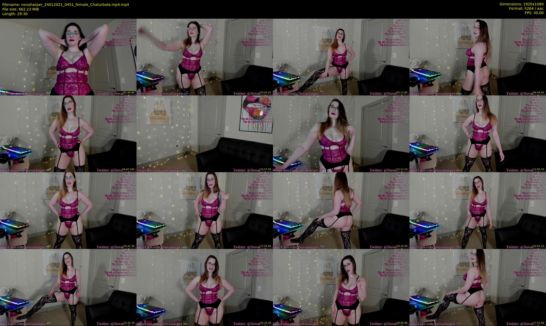 novaharper — 30 minute Chaturbate female cam show recording, 1080p, Jan 24, 2021