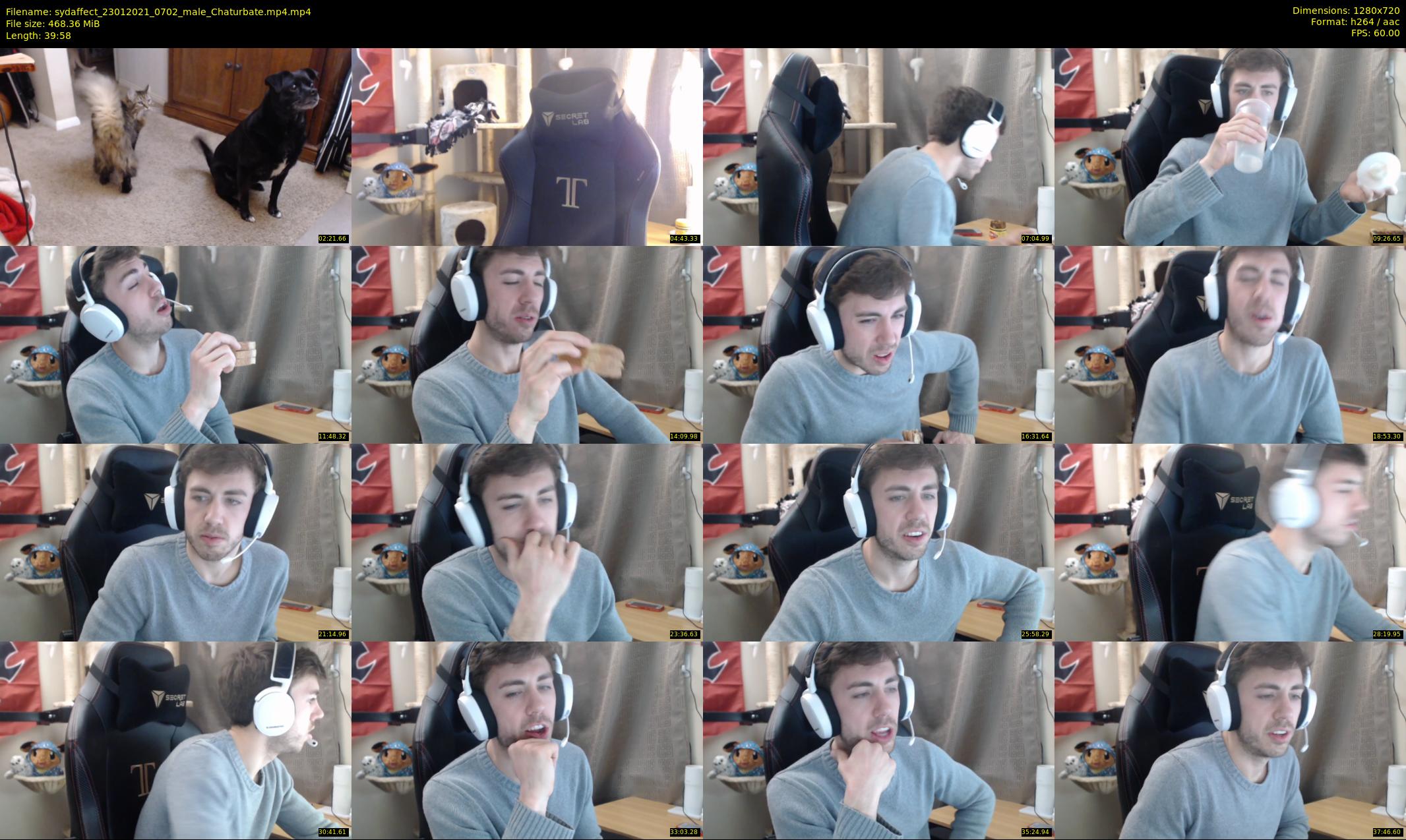 sydaffect — 40 minute Chaturbate male cam show recording, 720p, Jan 23, 2021