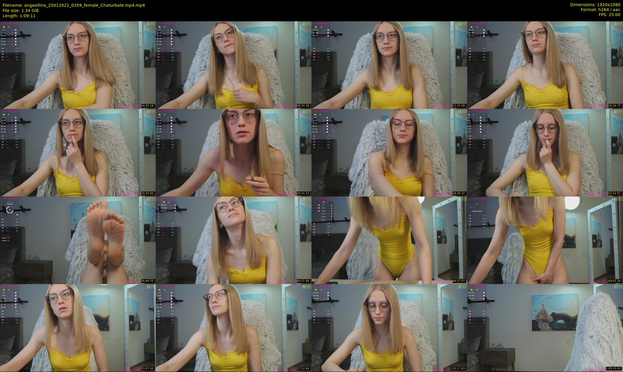 angeellina — 70 minute Chaturbate female cam show recording, 1080p, Jan 25, 2021