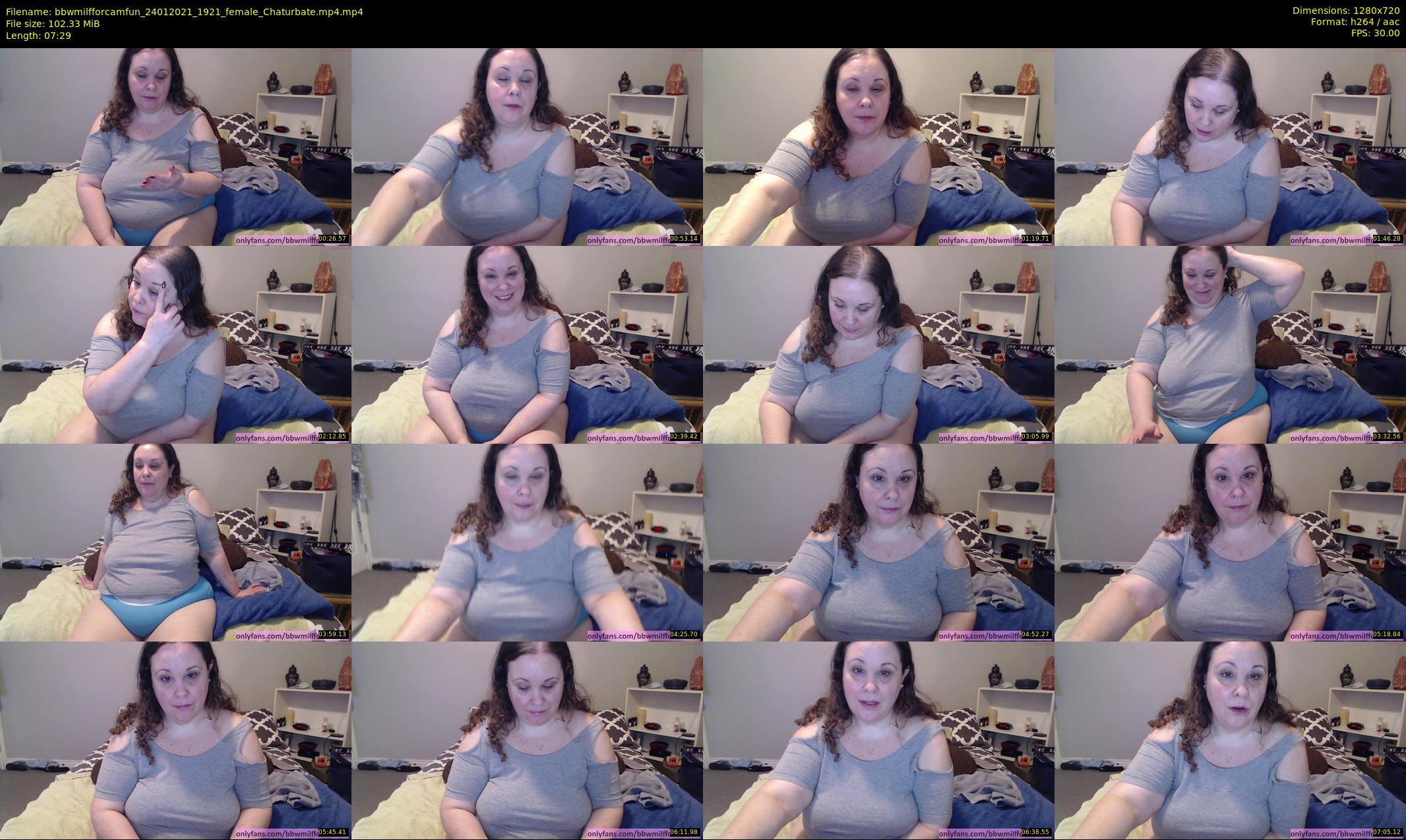 bbwmilfforcamfun — 8 minute Chaturbate female cam show recording, 720p, Jan 24, 2021