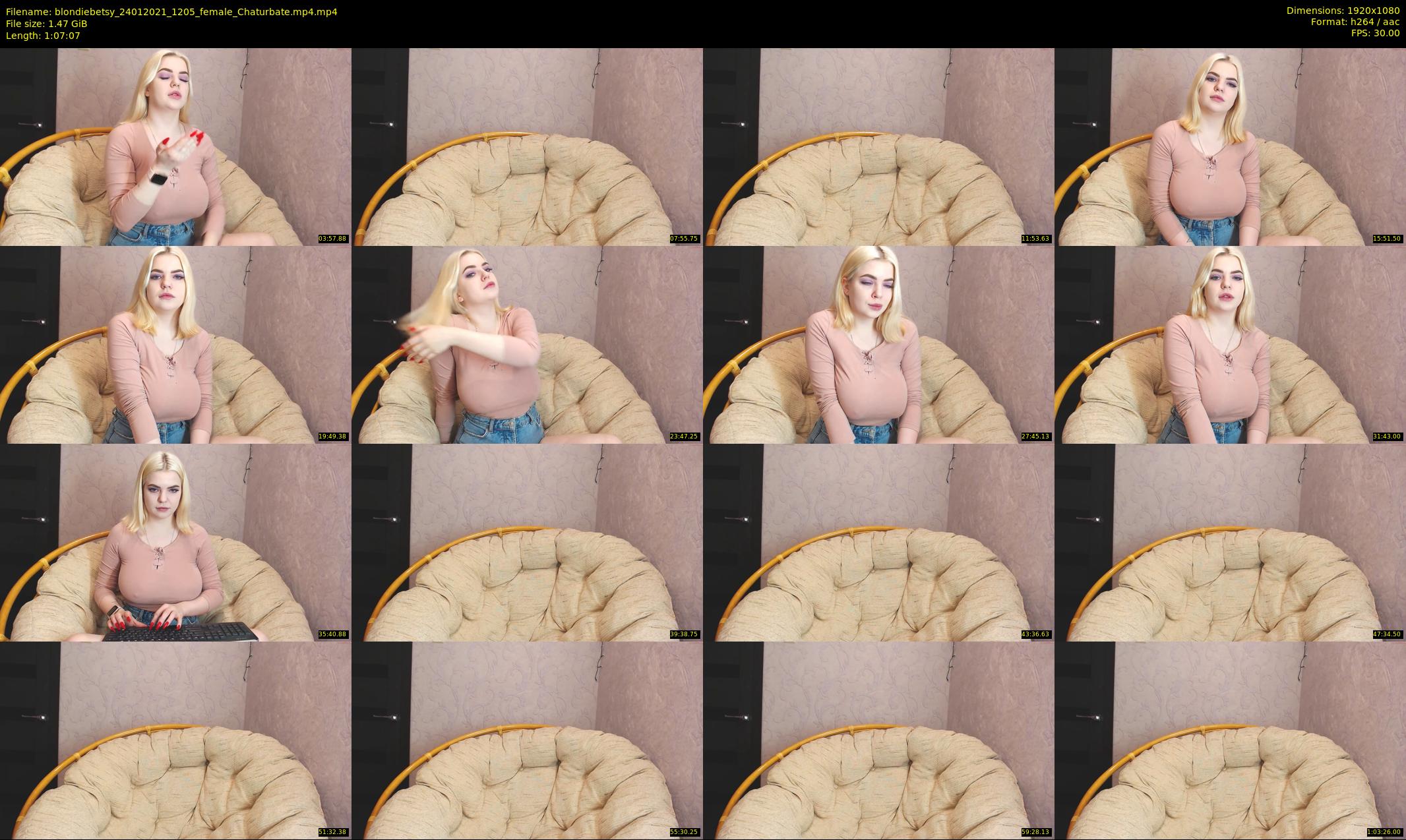 blondiebetsy — 68 minute Chaturbate female cam show recording, 1080p, Jan 24, 2021