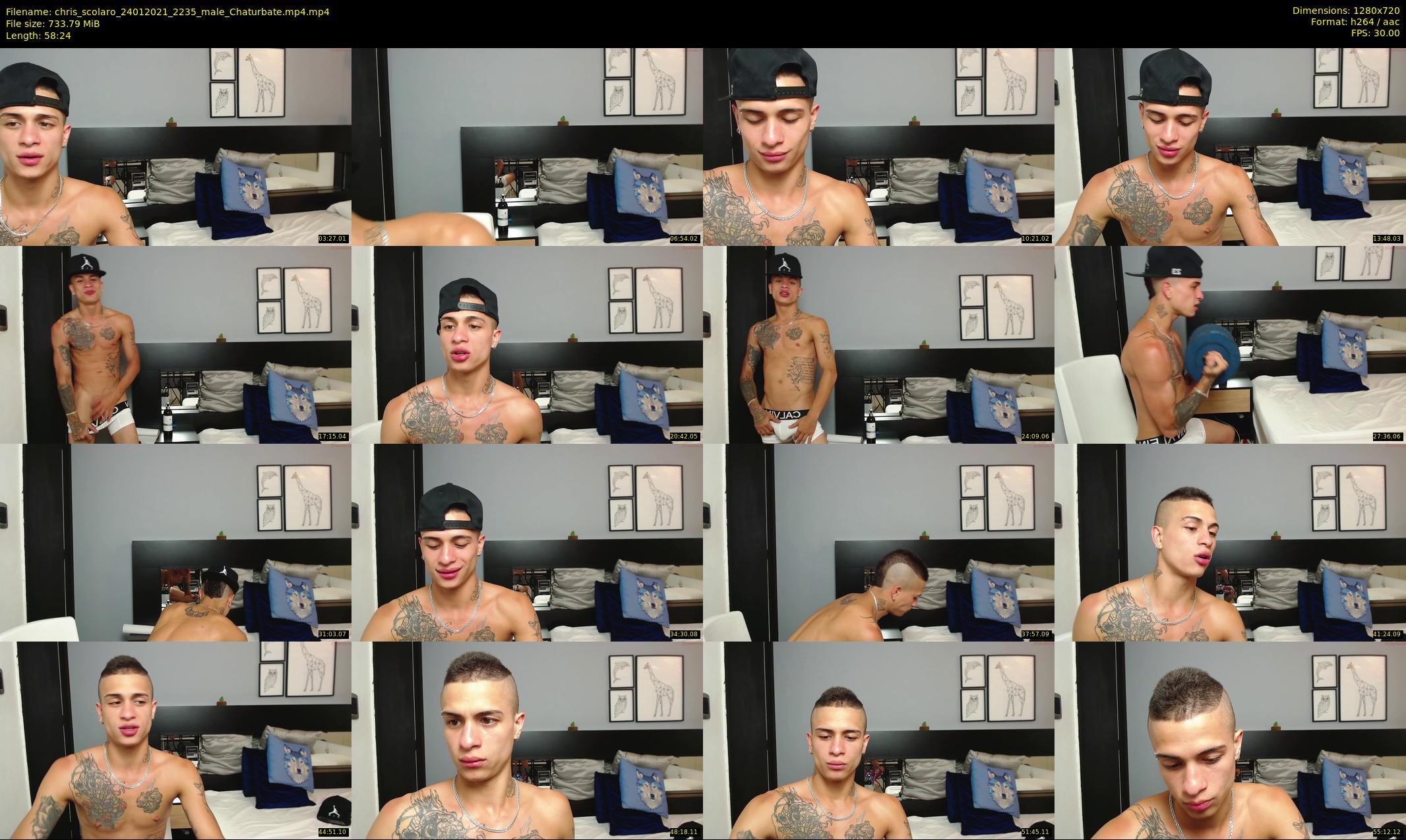 chris_scolaro — 59 minute Chaturbate male cam show recording, 720p, Jan 24, 2021