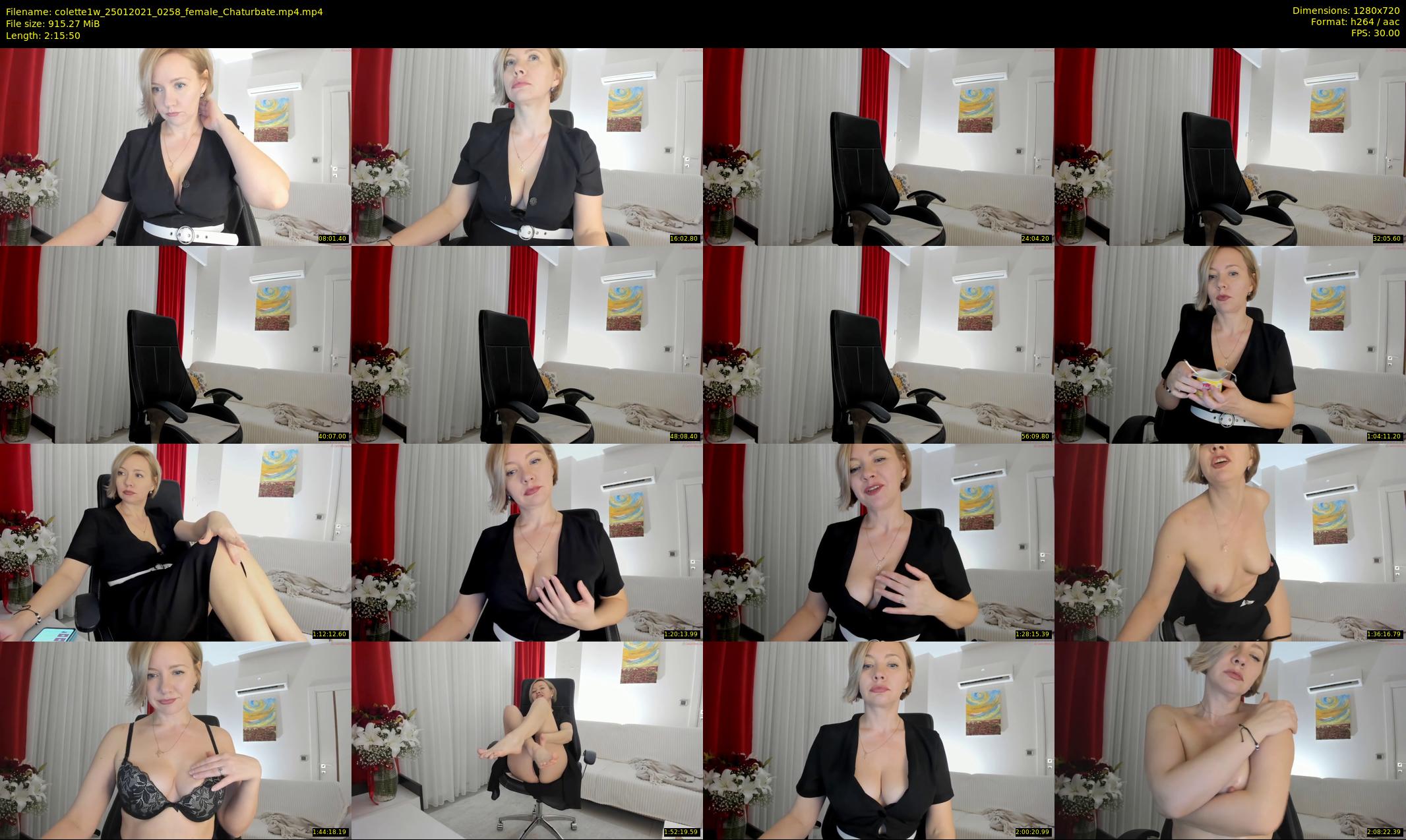 colette1w — 136 minute Chaturbate female cam show recording, 720p, Jan 25, 2021