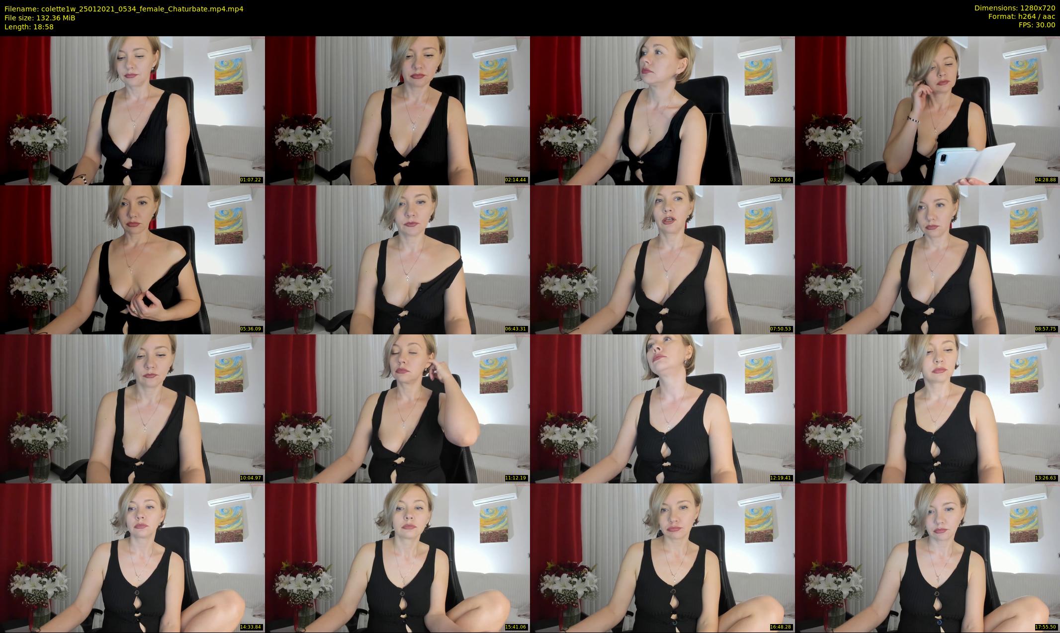 colette1w — 19 minute Chaturbate female cam show recording, 720p, Jan 25, 2021