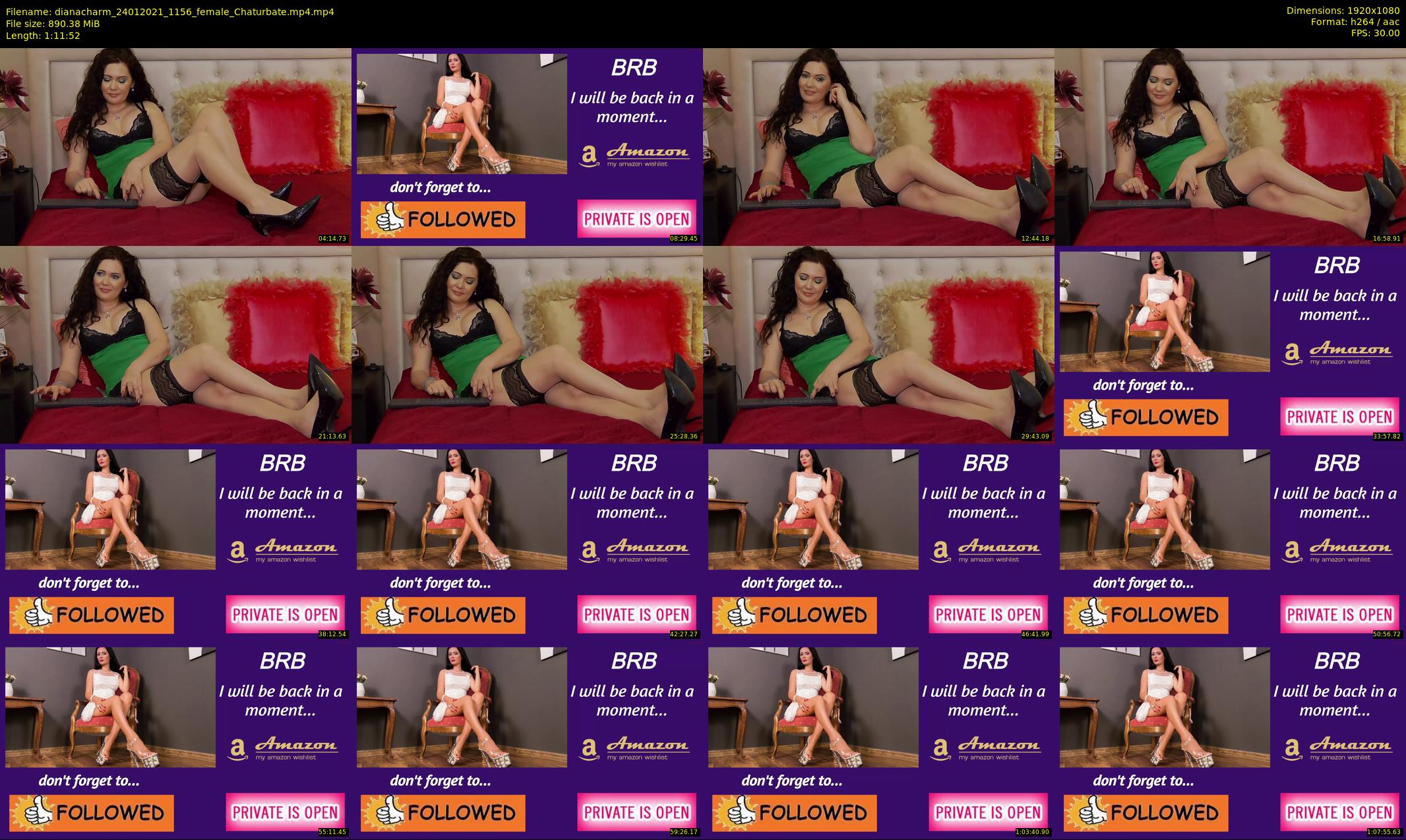 dianacharm — 72 minute Chaturbate female cam show recording, 1080p, Jan 24, 2021