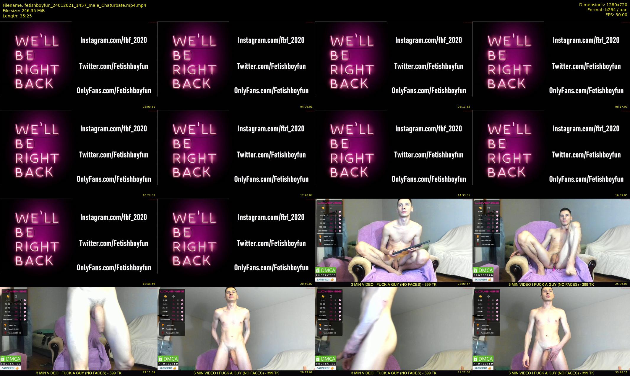 fetishboyfun — 36 minute Chaturbate male cam show recording, 720p, Jan 24, 2021