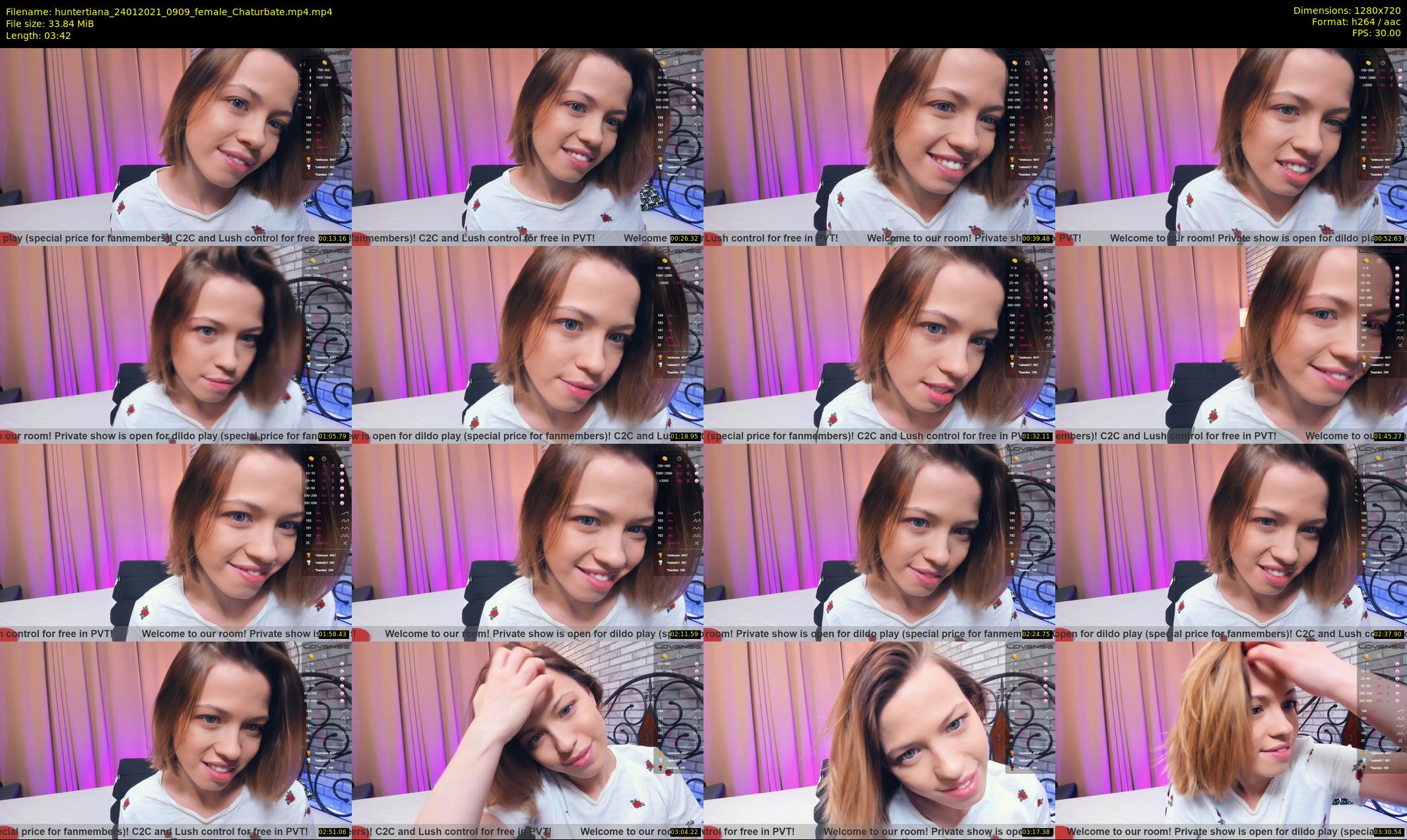 huntertiana — 4 minute Chaturbate female cam show recording, 720p, Jan 24, 2021