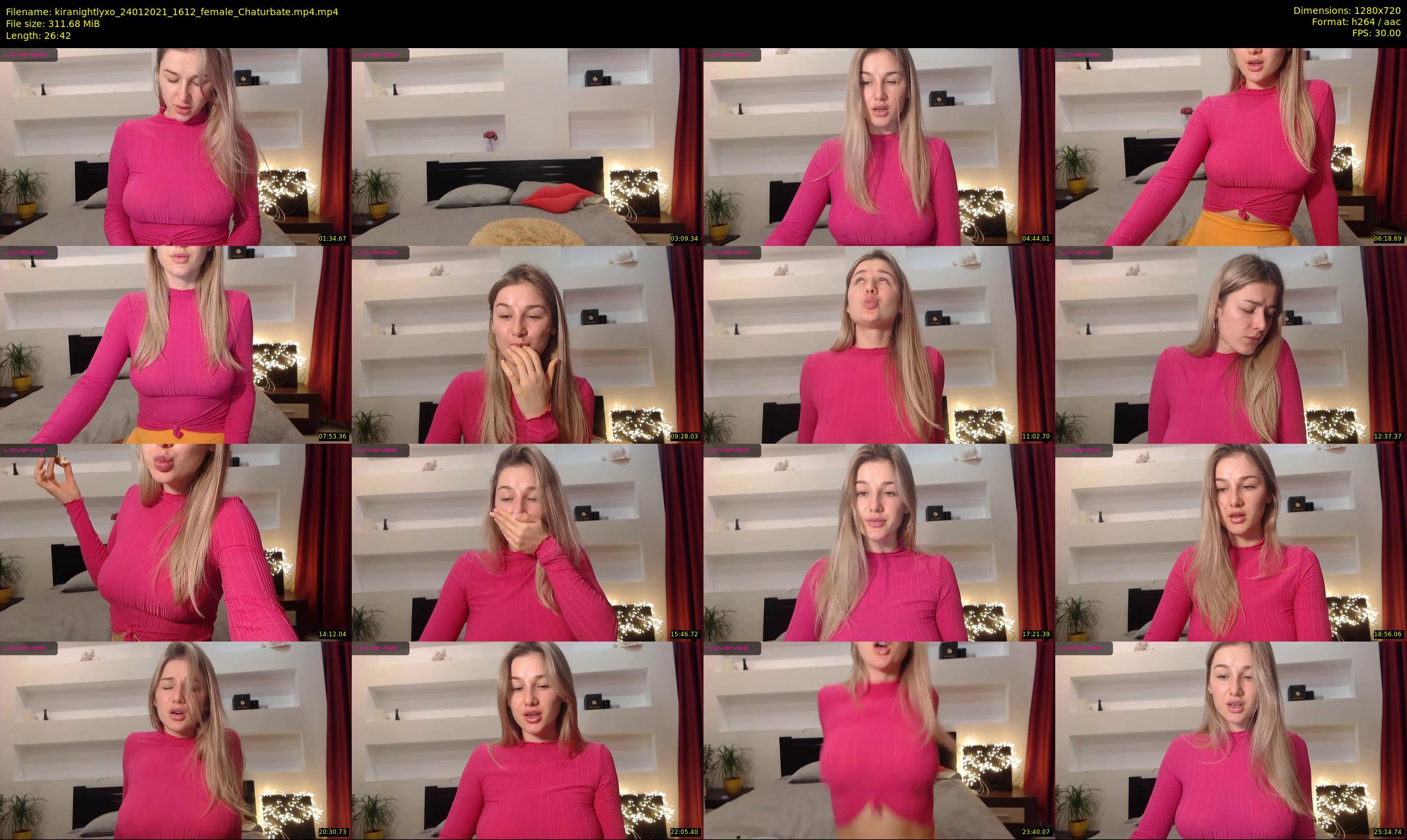 kiranightlyxo — 27 minute Chaturbate female cam show recording, 720p, Jan 24, 2021