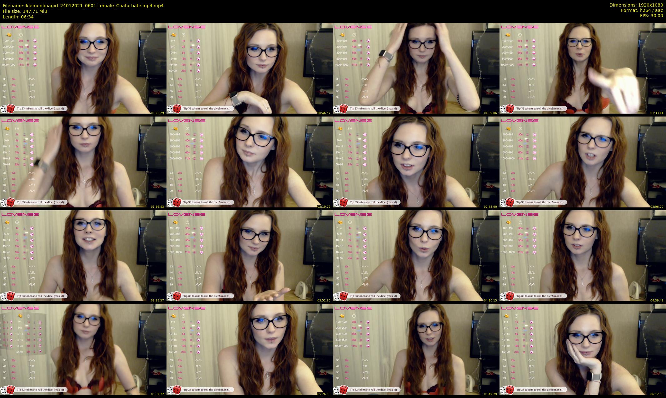 klementinagirl — 7 minute Chaturbate female cam show recording, 1080p, Jan 24, 2021