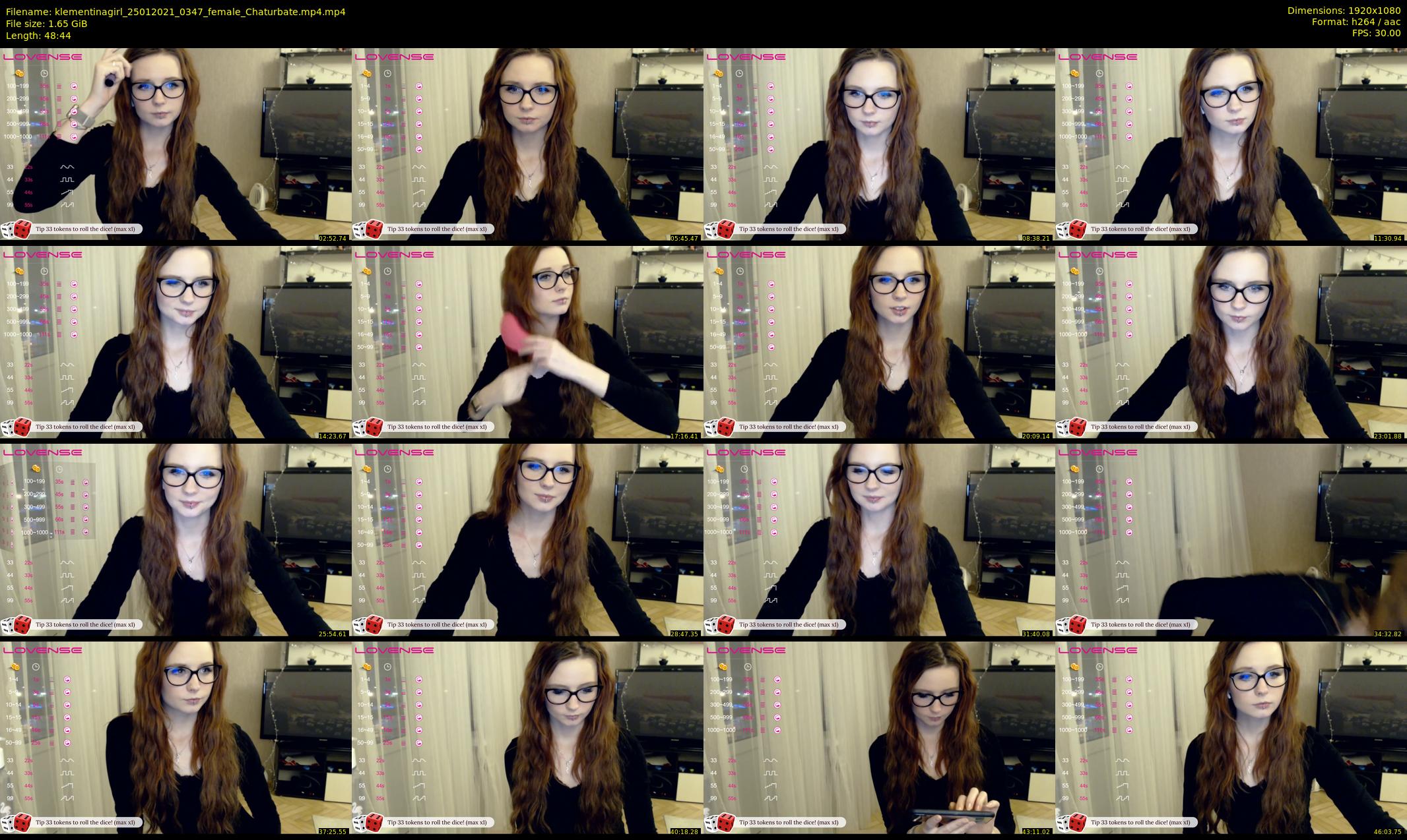 klementinagirl — 49 minute Chaturbate female cam show recording, 1080p, Jan 25, 2021