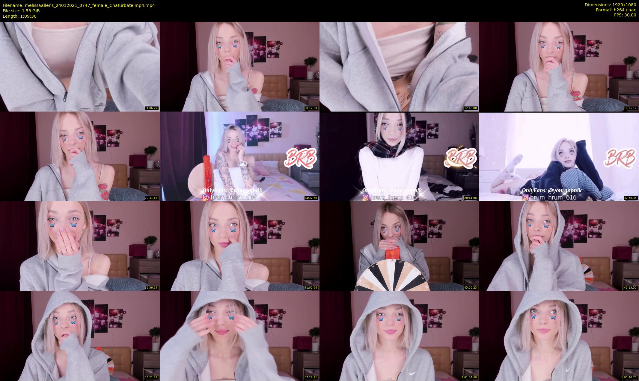 melissaallens — 70 minute Chaturbate female cam show recording, 1080p, Jan 24, 2021
