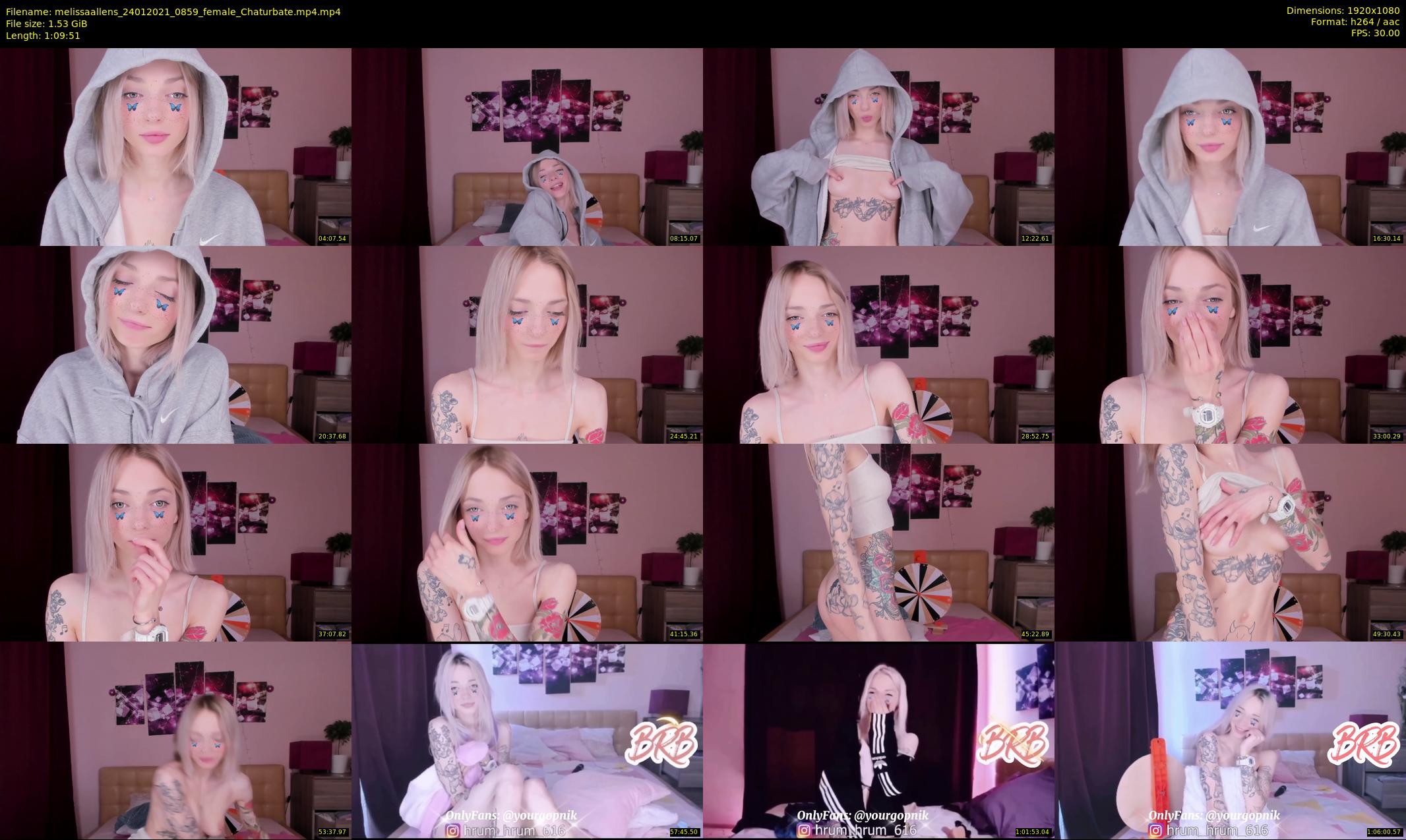 melissaallens — 70 minute Chaturbate female cam show recording, 1080p, Jan 24, 2021