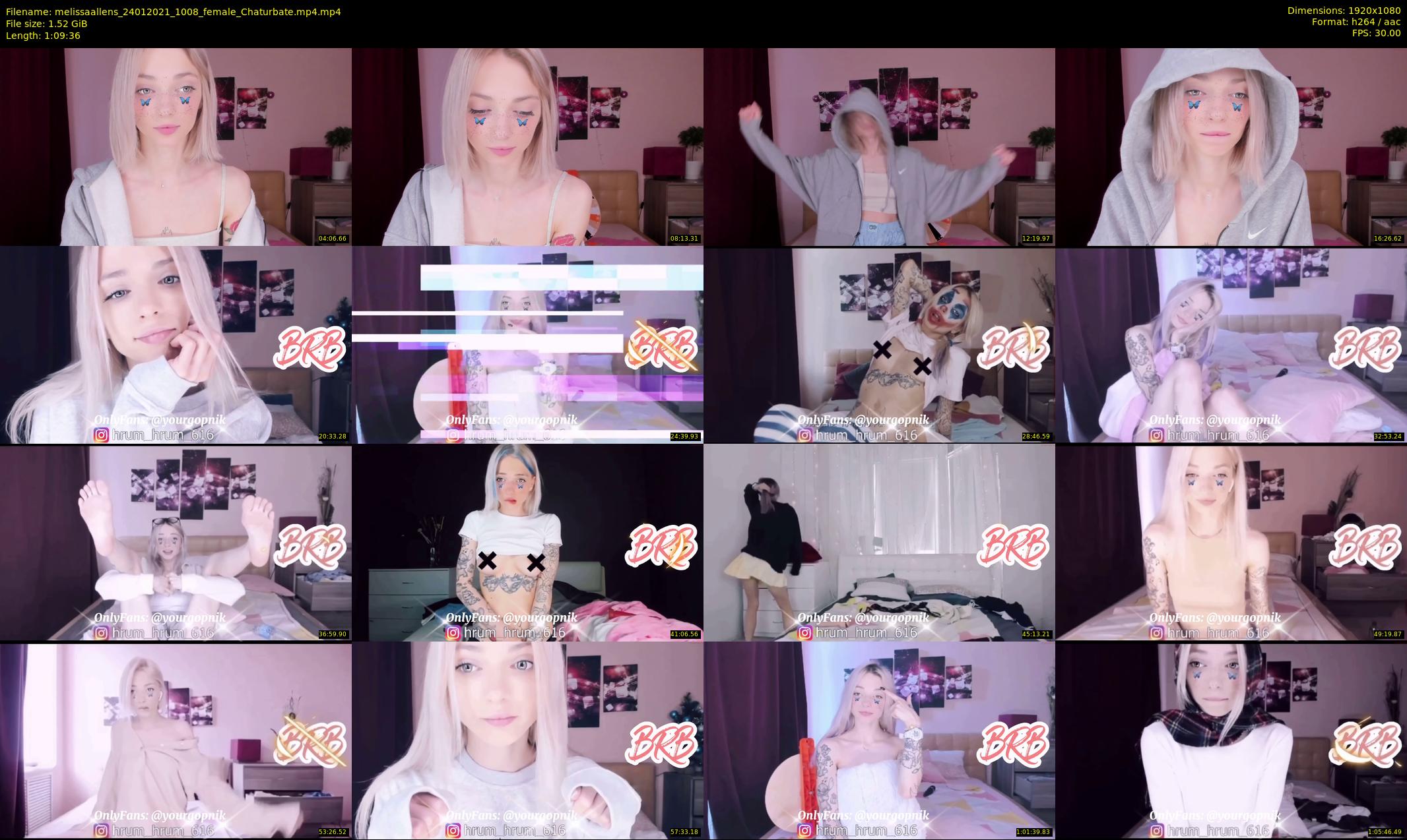 melissaallens — 70 minute Chaturbate female cam show recording, 1080p, Jan 24, 2021