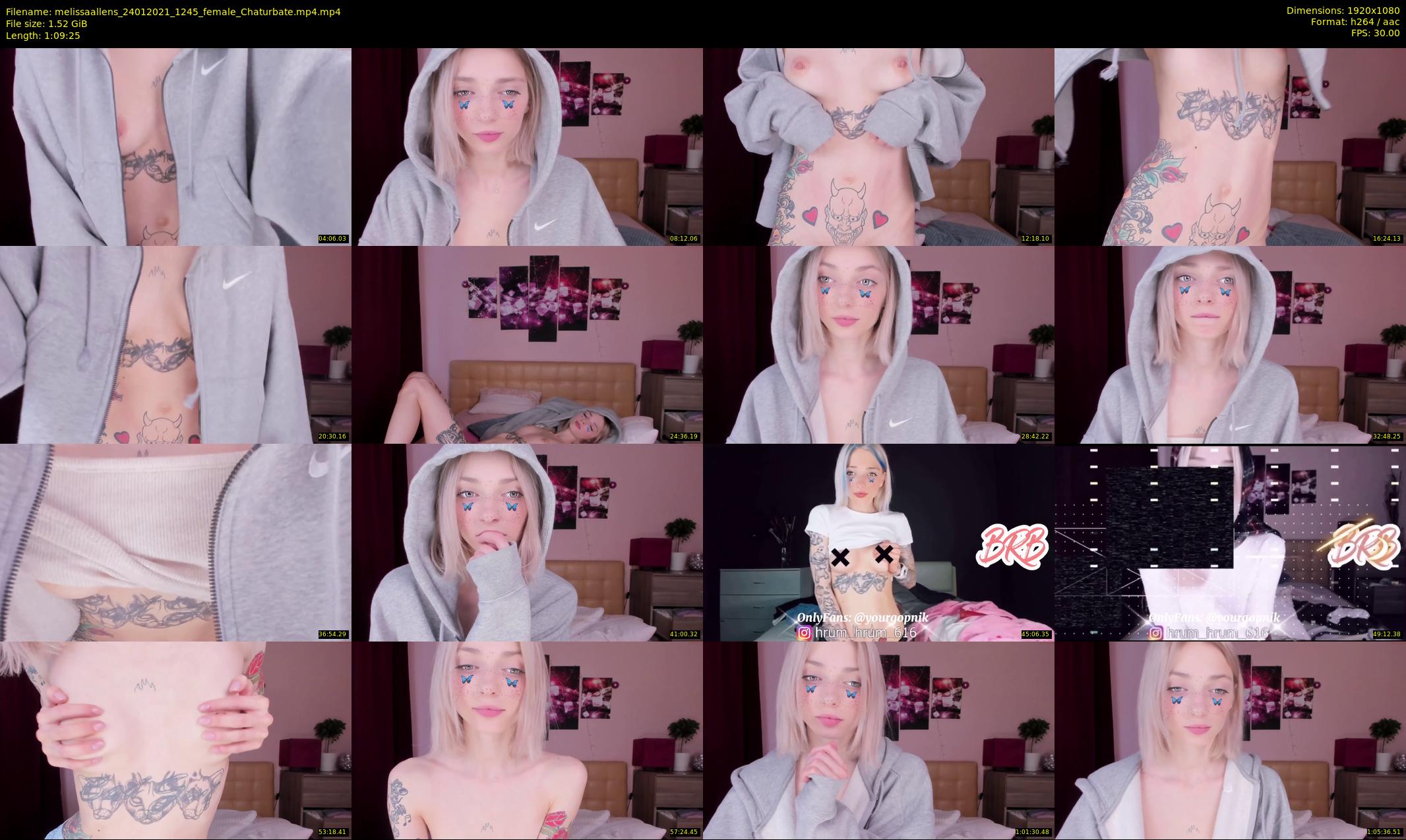 melissaallens — 70 minute Chaturbate female cam show recording, 1080p, Jan 24, 2021