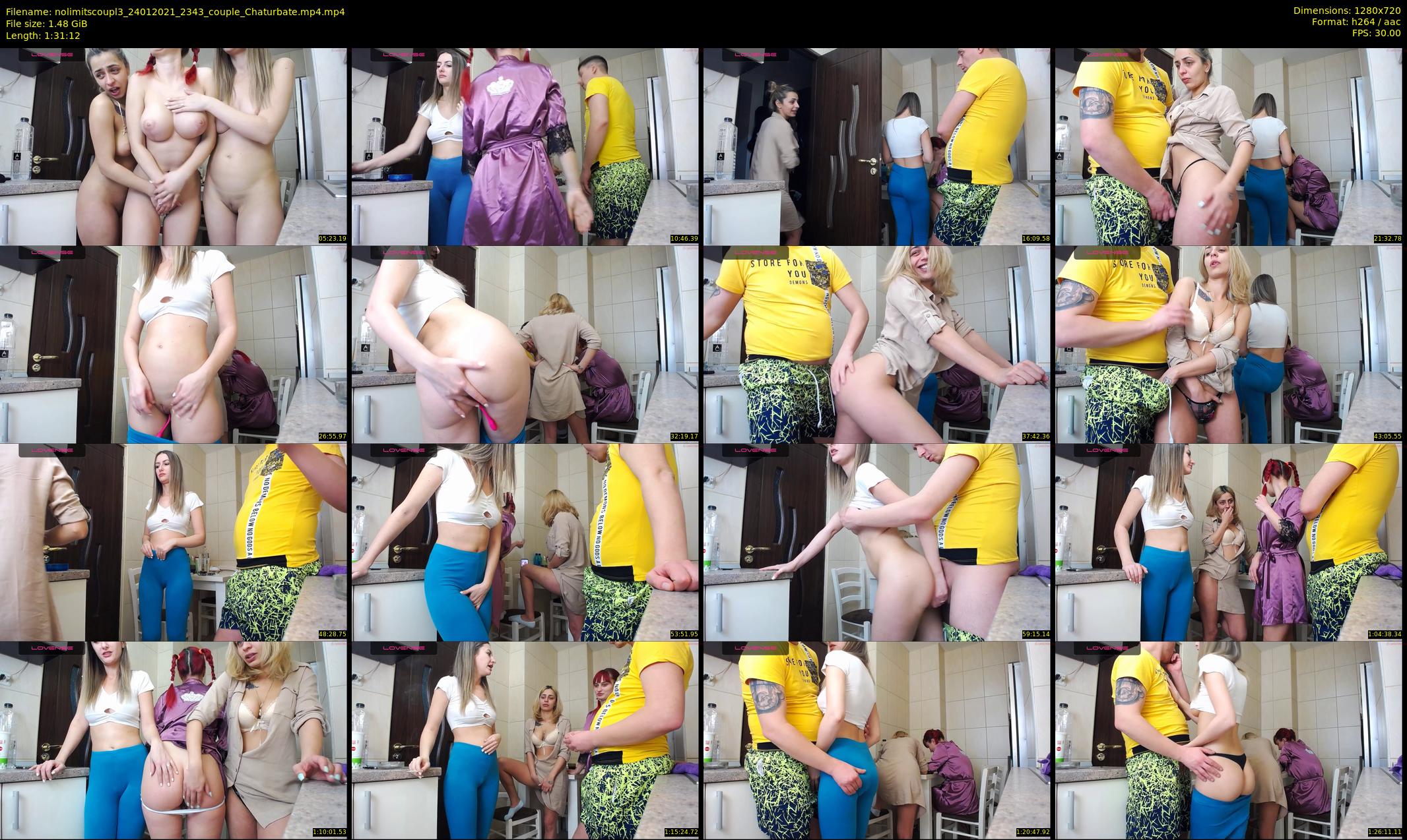 nolimitscoupl3 — 92 minute Chaturbate couple cam show recording, 720p, Jan 24, 2021