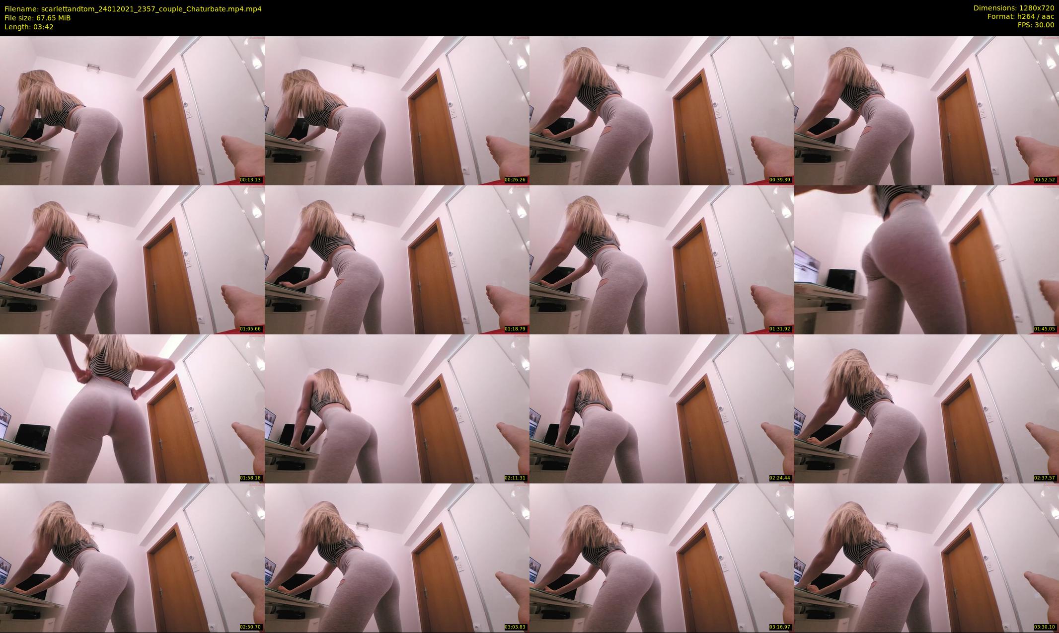 scarlettandtom — 4 minute Chaturbate couple cam show recording, 720p, Jan 24, 2021