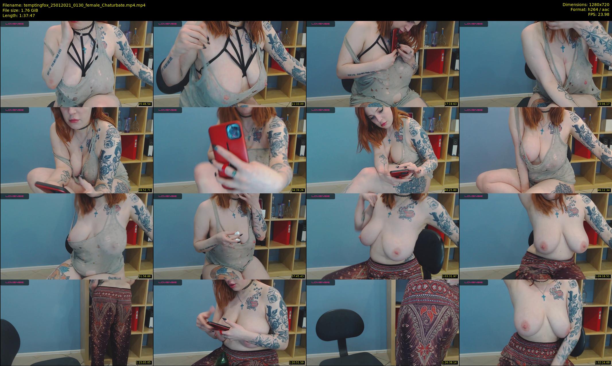 temptingfox — 98 minute Chaturbate female cam show recording, 720p, Jan 25, 2021