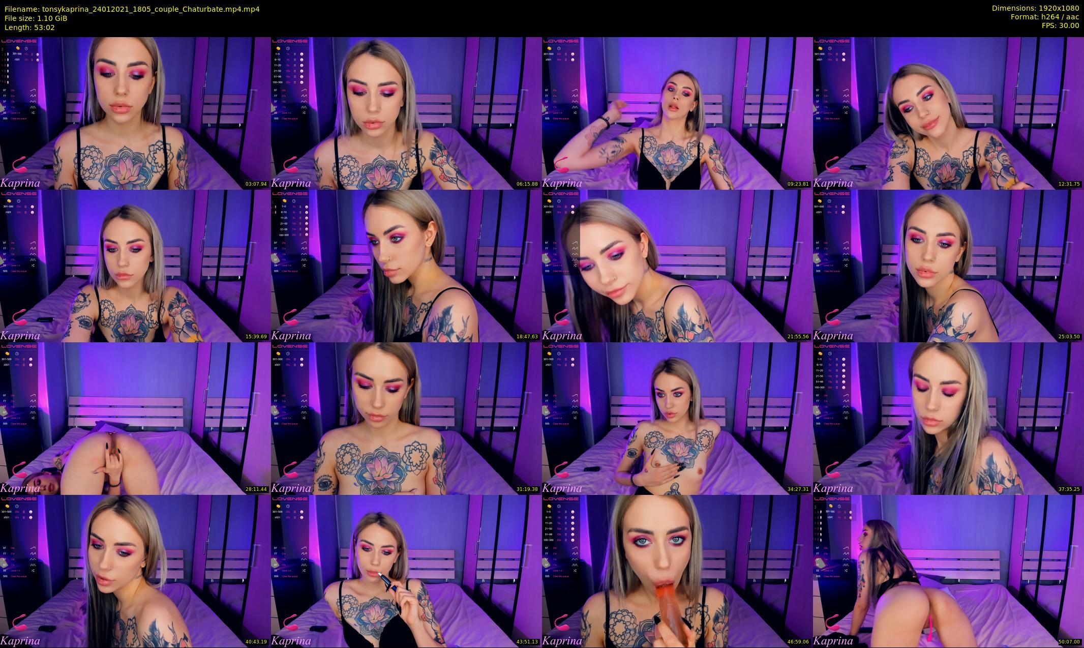 tonsykaprina — 54 minute Chaturbate couple cam show recording, 1080p, Jan 24, 2021