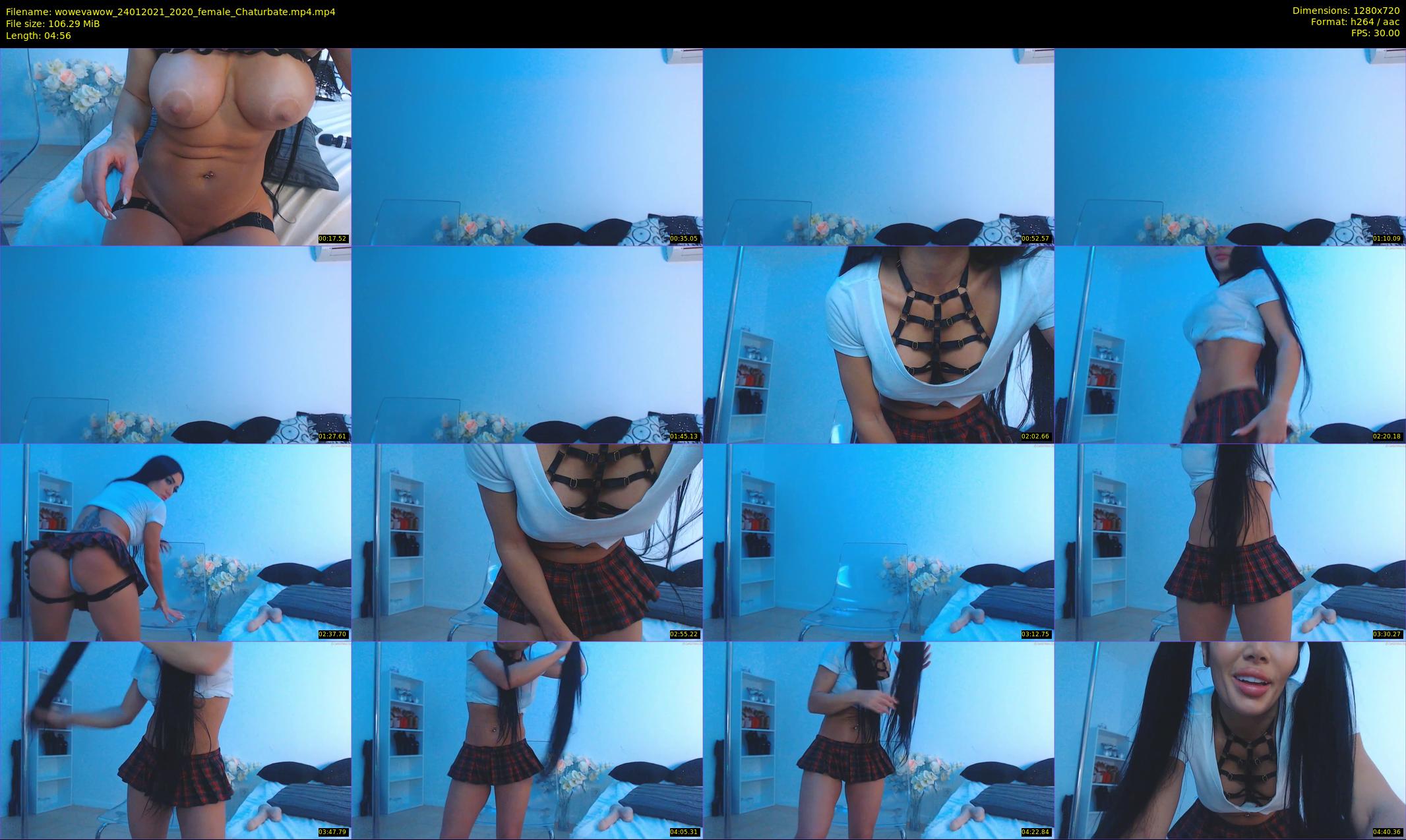 wowevawow — 5 minute Chaturbate female cam show recording, 720p, Jan 24, 2021