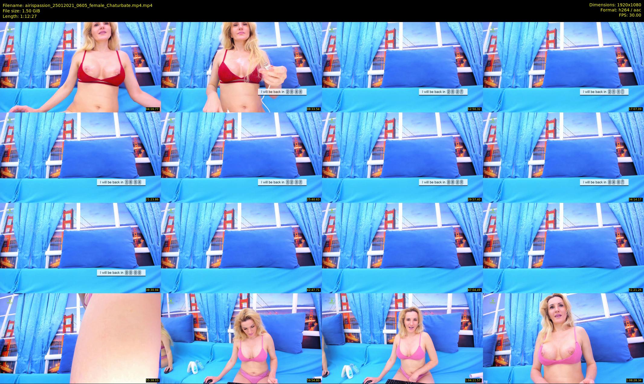 airispassion — 73 minute Chaturbate female cam show recording, 1080p, Jan 25, 2021