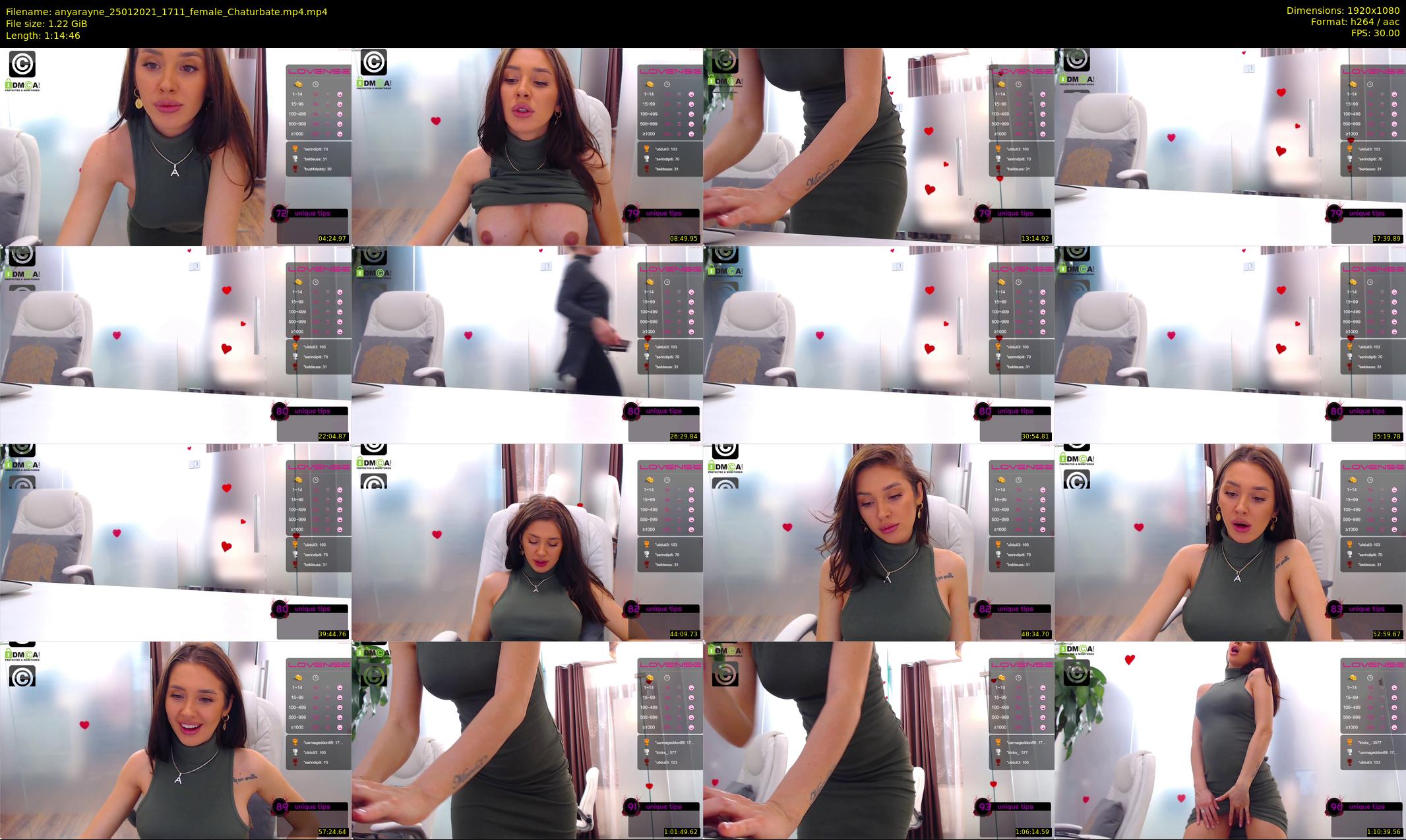 anyarayne — 75 minute Chaturbate female cam show recording, 1080p, Jan 25, 2021