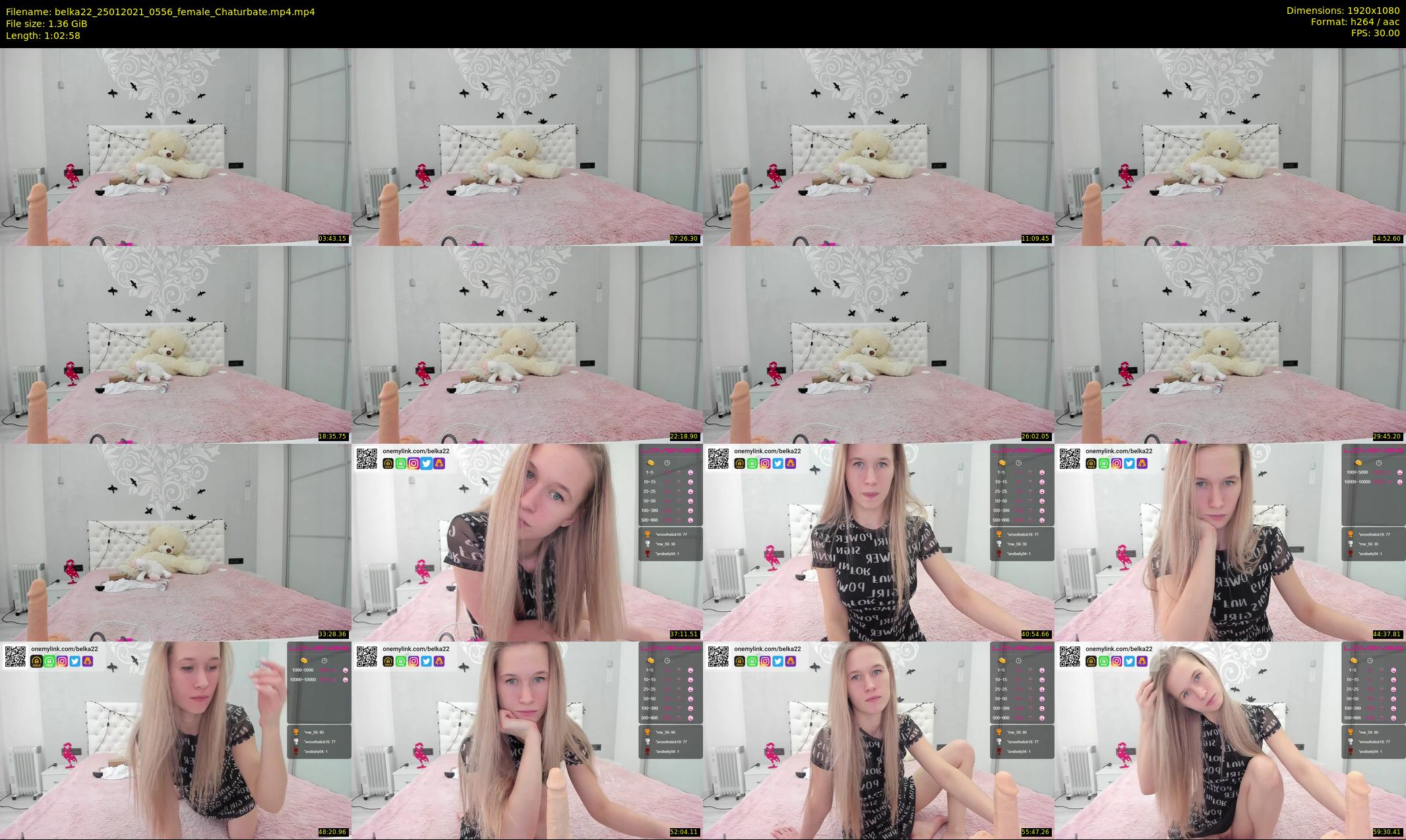 belka22 — 63 minute Chaturbate female cam show recording, 1080p, Jan 25, 2021