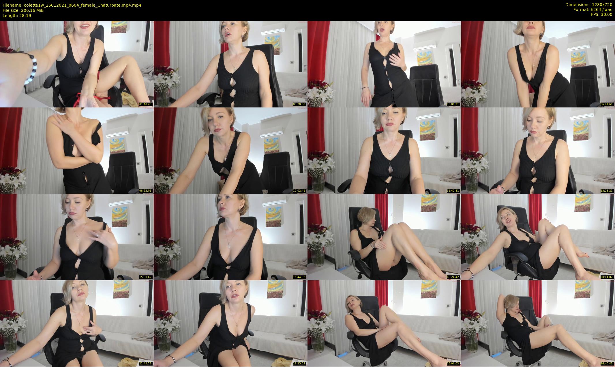 colette1w — 29 minute Chaturbate female cam show recording, 720p, Jan 25, 2021