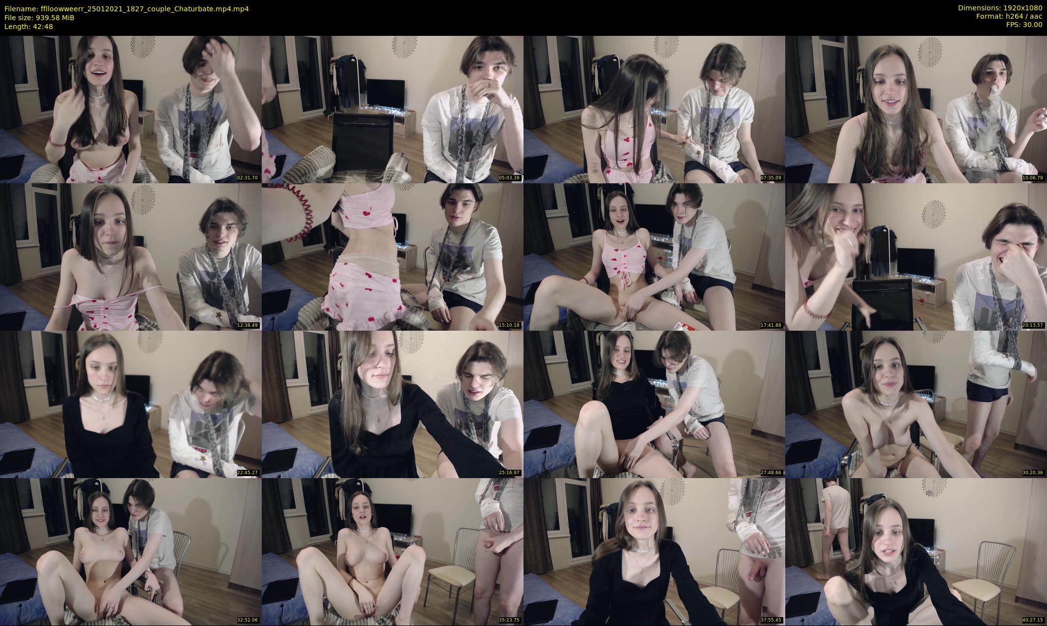 fflloowweerr — 43 minute Chaturbate couple cam show recording, 1080p, Jan 25, 2021