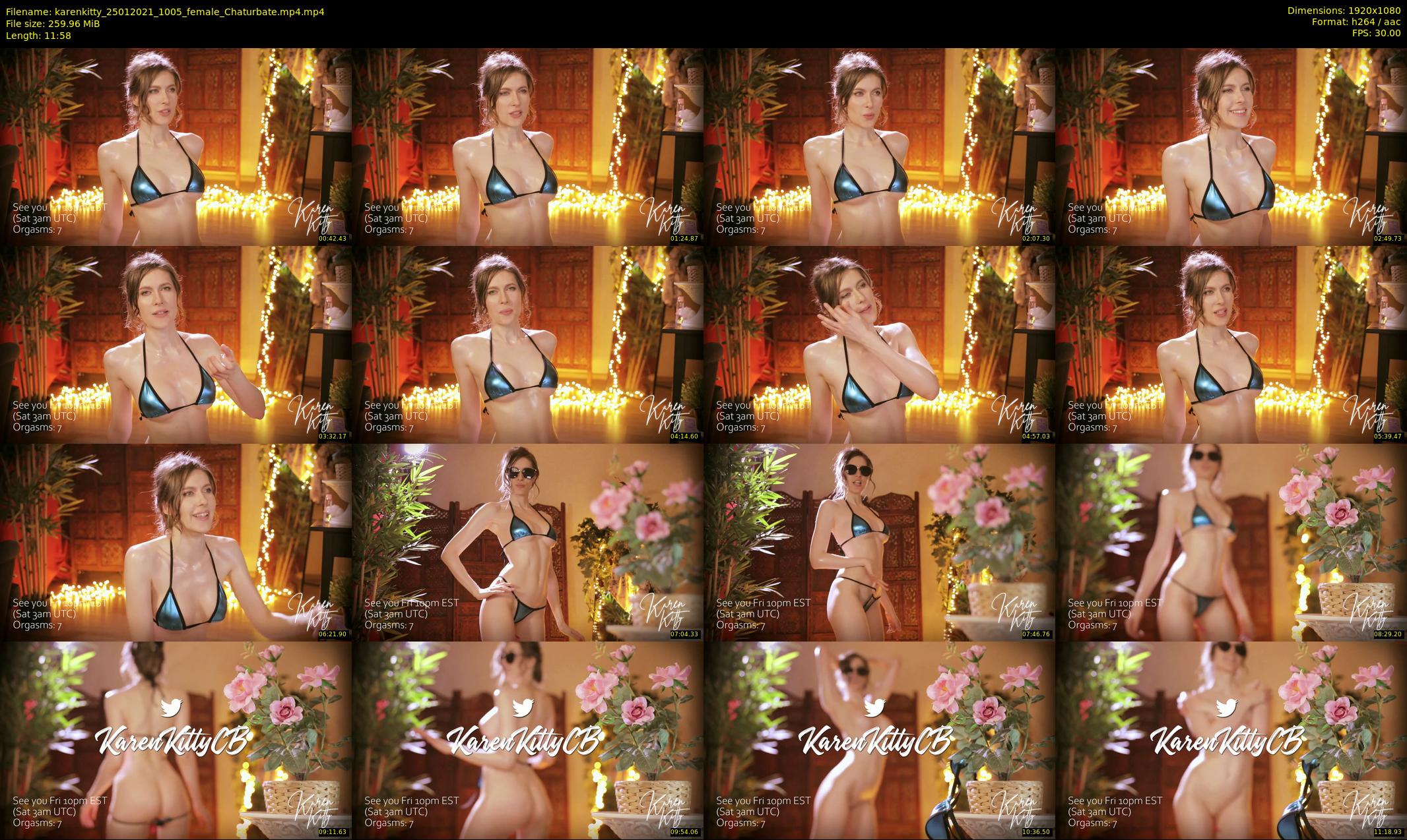 karenkitty — 12 minute Chaturbate female cam show recording, 1080p, Jan 25, 2021