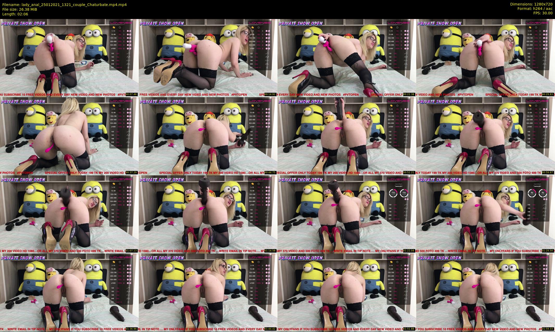 lady_anal — 3 minute Chaturbate female cam show recording, 720p, Jan 25, 2021