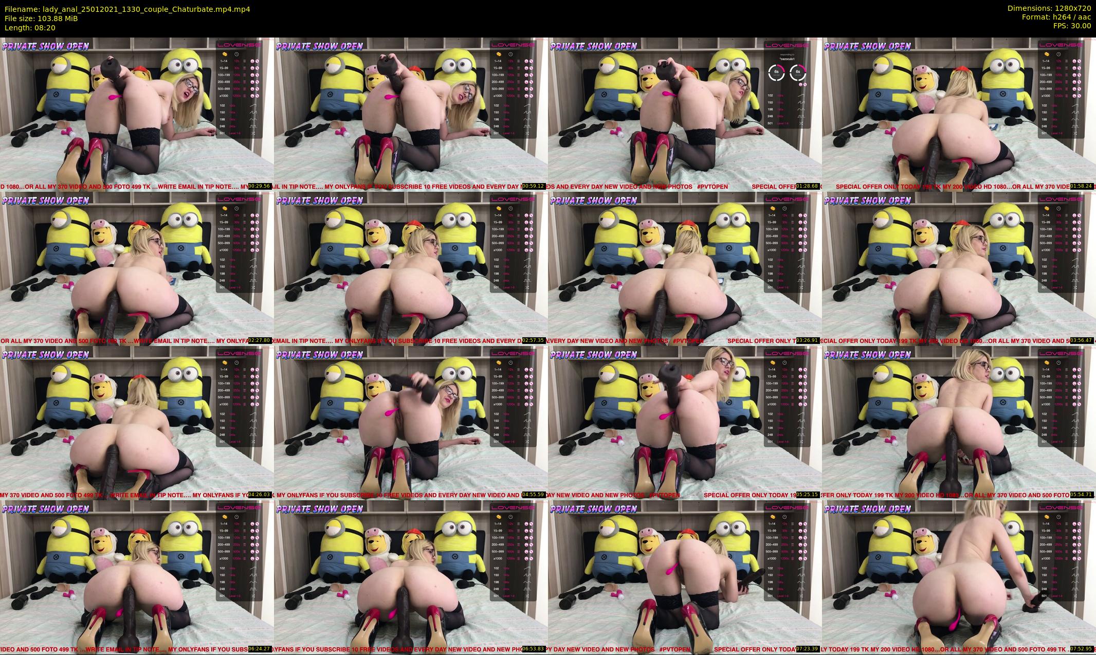 lady_anal — 9 minute Chaturbate female cam show recording, 720p, Jan 25, 2021
