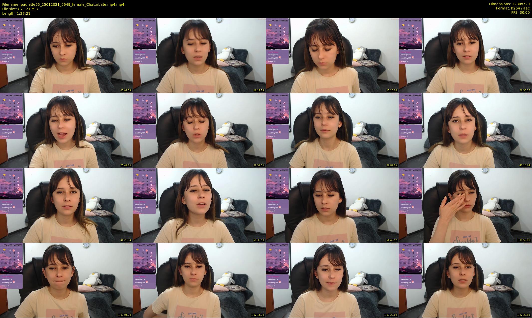 paulette65 — 88 minute Chaturbate female cam show recording, 720p, Jan 25, 2021